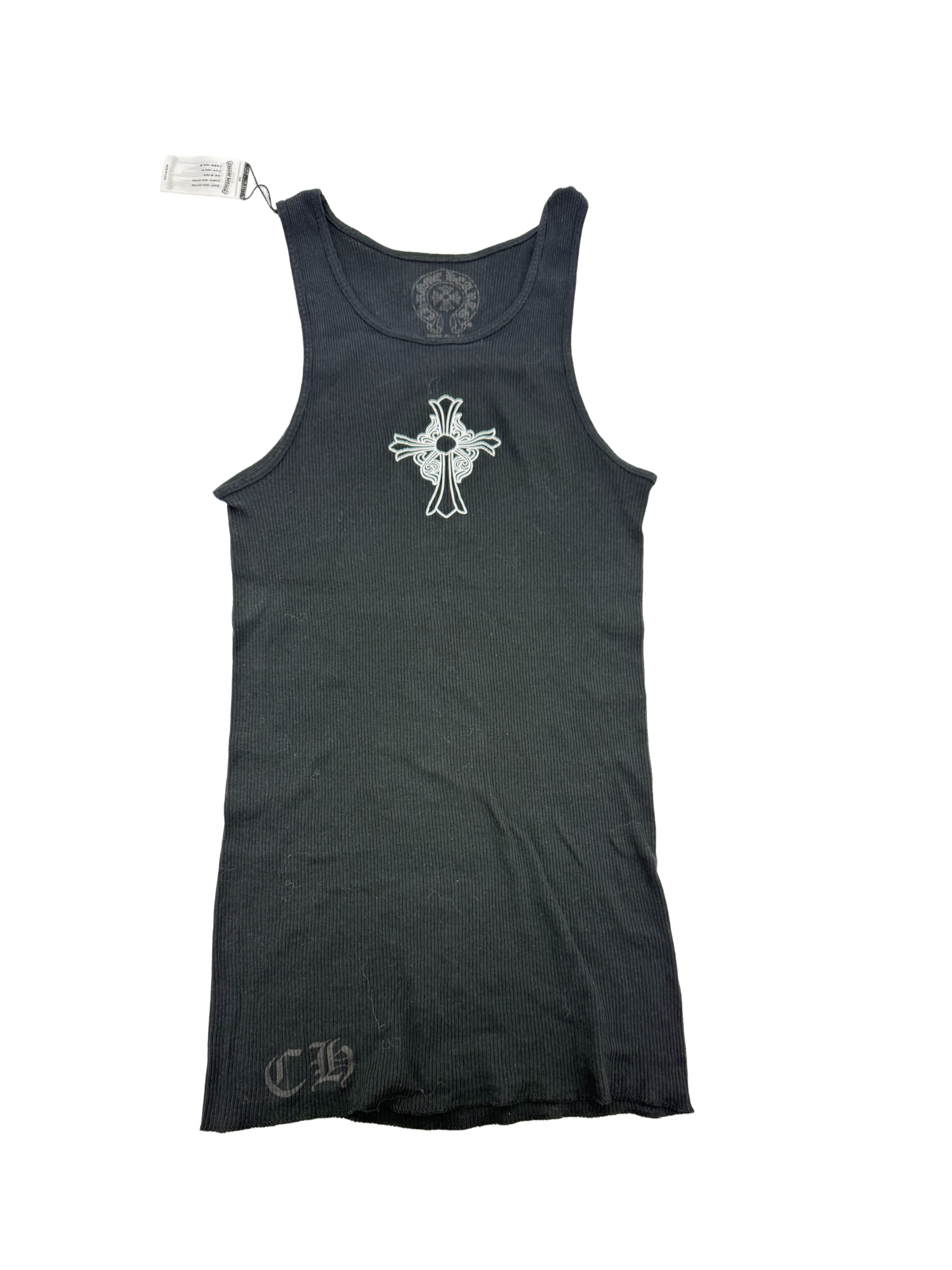Chrome Hearts Black Cross Rib Tank Top Size S