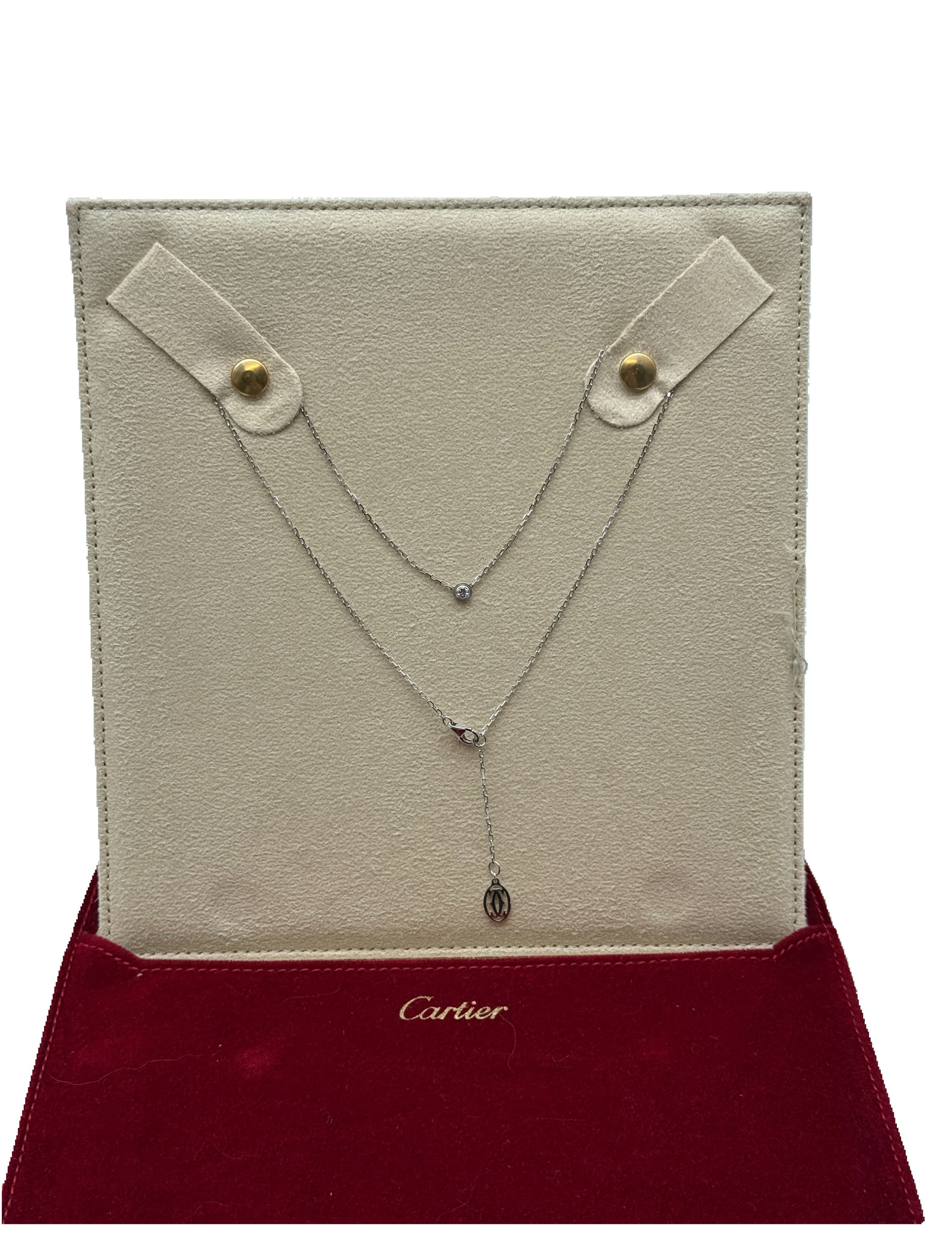 Cartier d'Amour necklace XS in white gold with diamonds