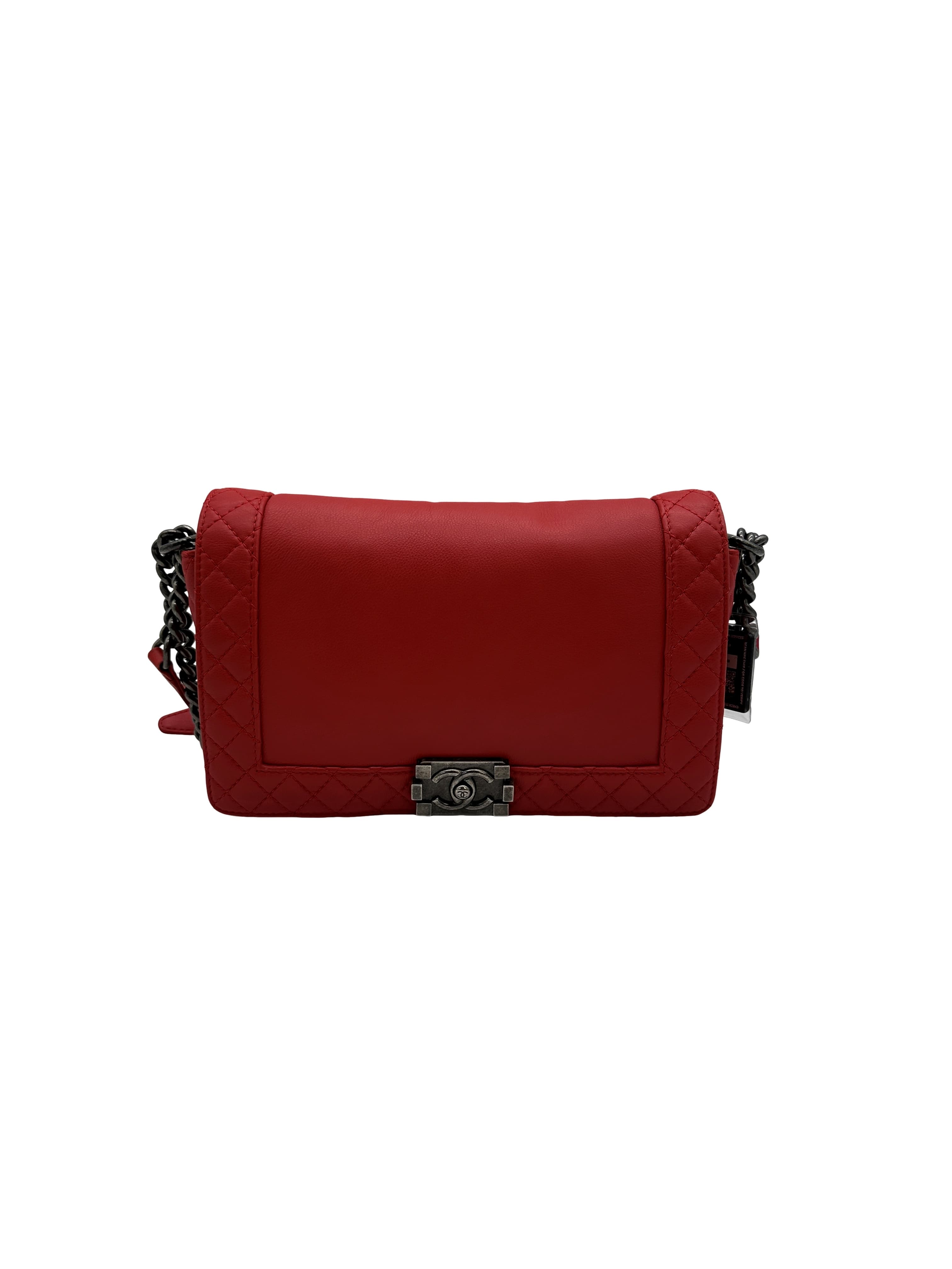 Chanel Large Reverso Boy Bag - Red Shoulder Bags