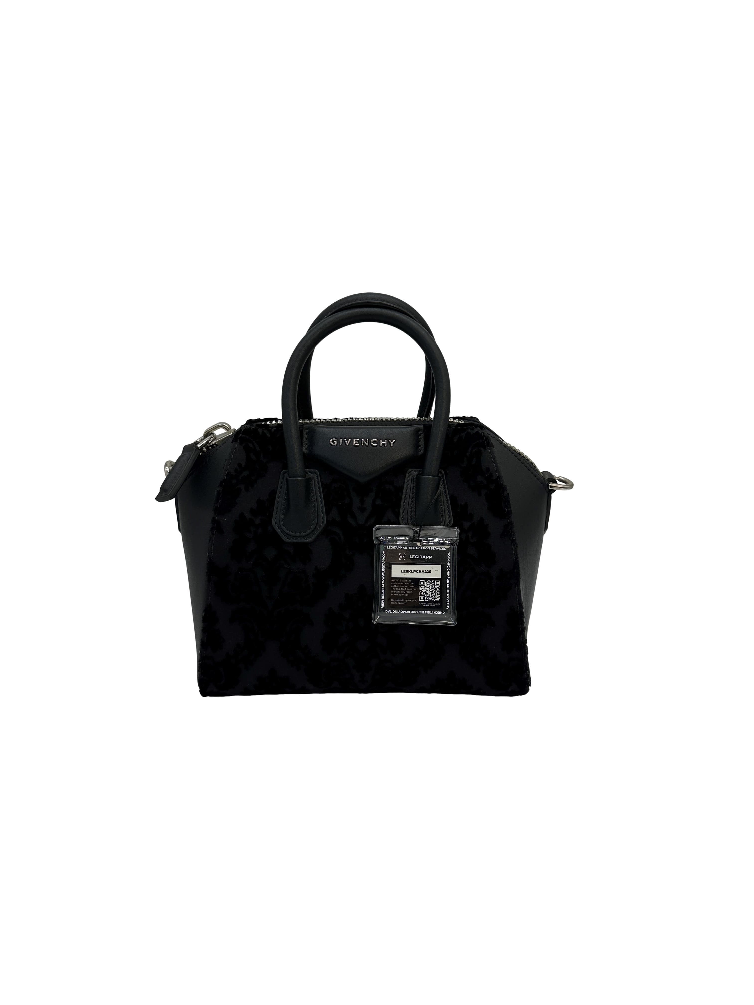 Givenchy Black Leather/Velvet