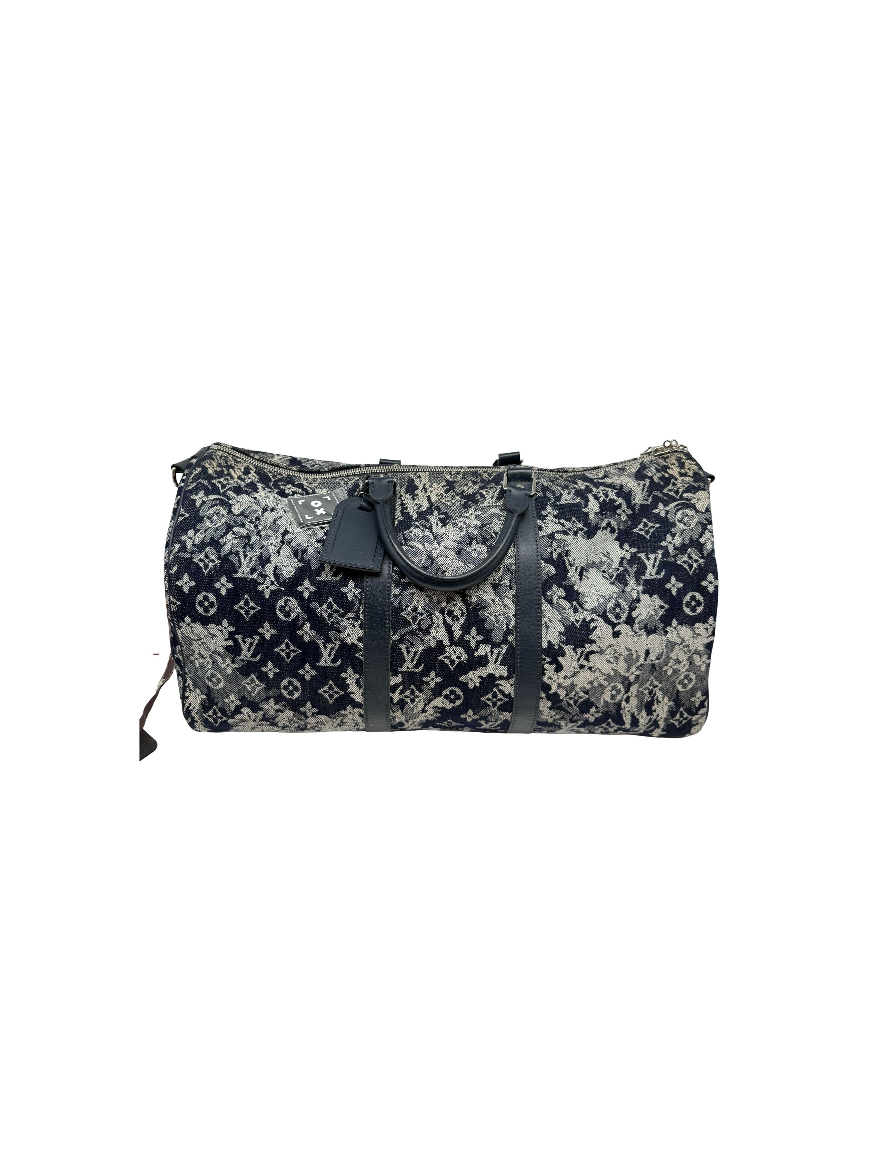 LOUIS VUITTON Monogram Tapestry Keepall Bandouliere 50