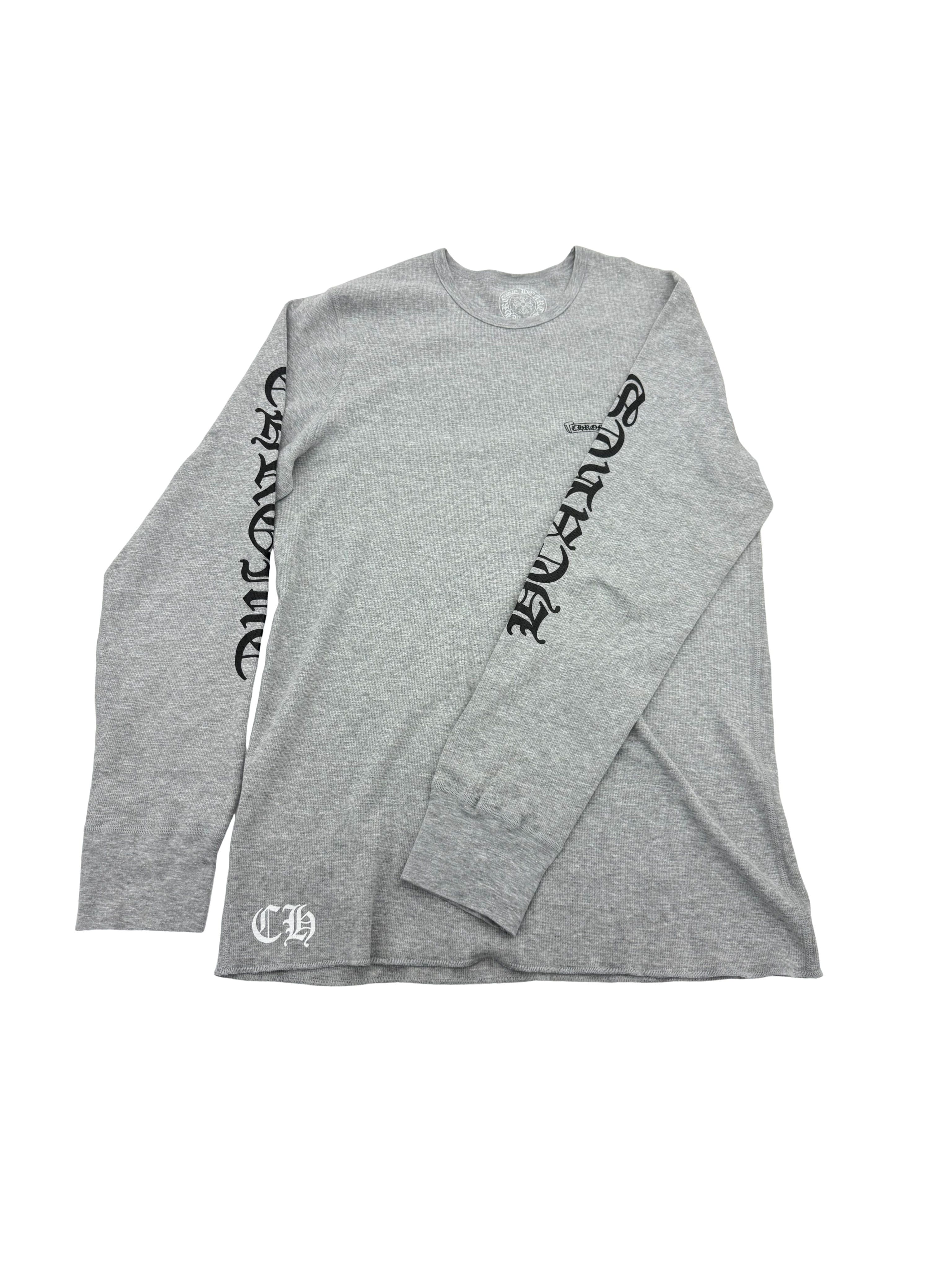 Chrome Hearts Scroll Logo Long-Sleeve Thermal T-Shirt