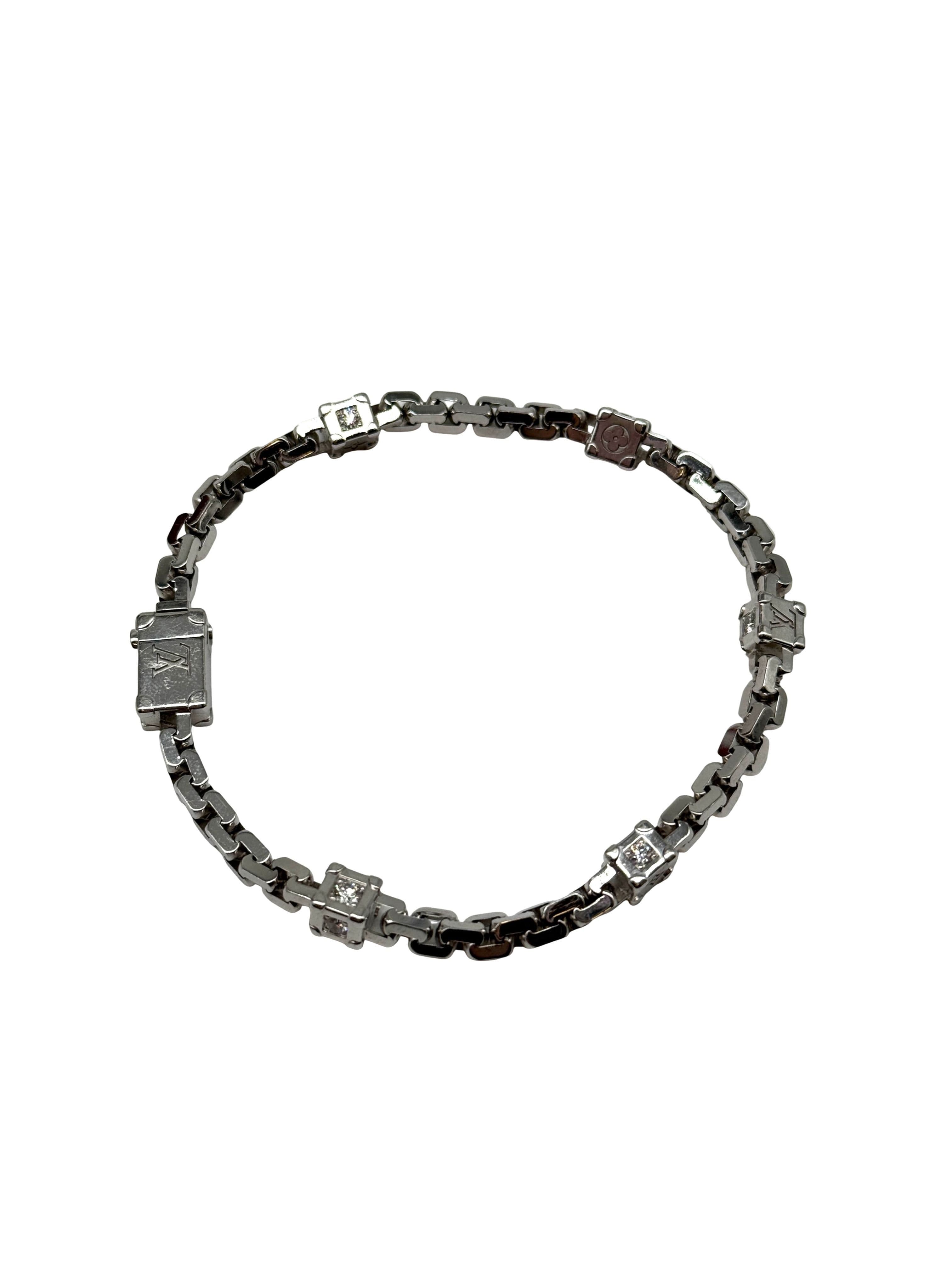 Louis Vuitton White Gold Bracelet