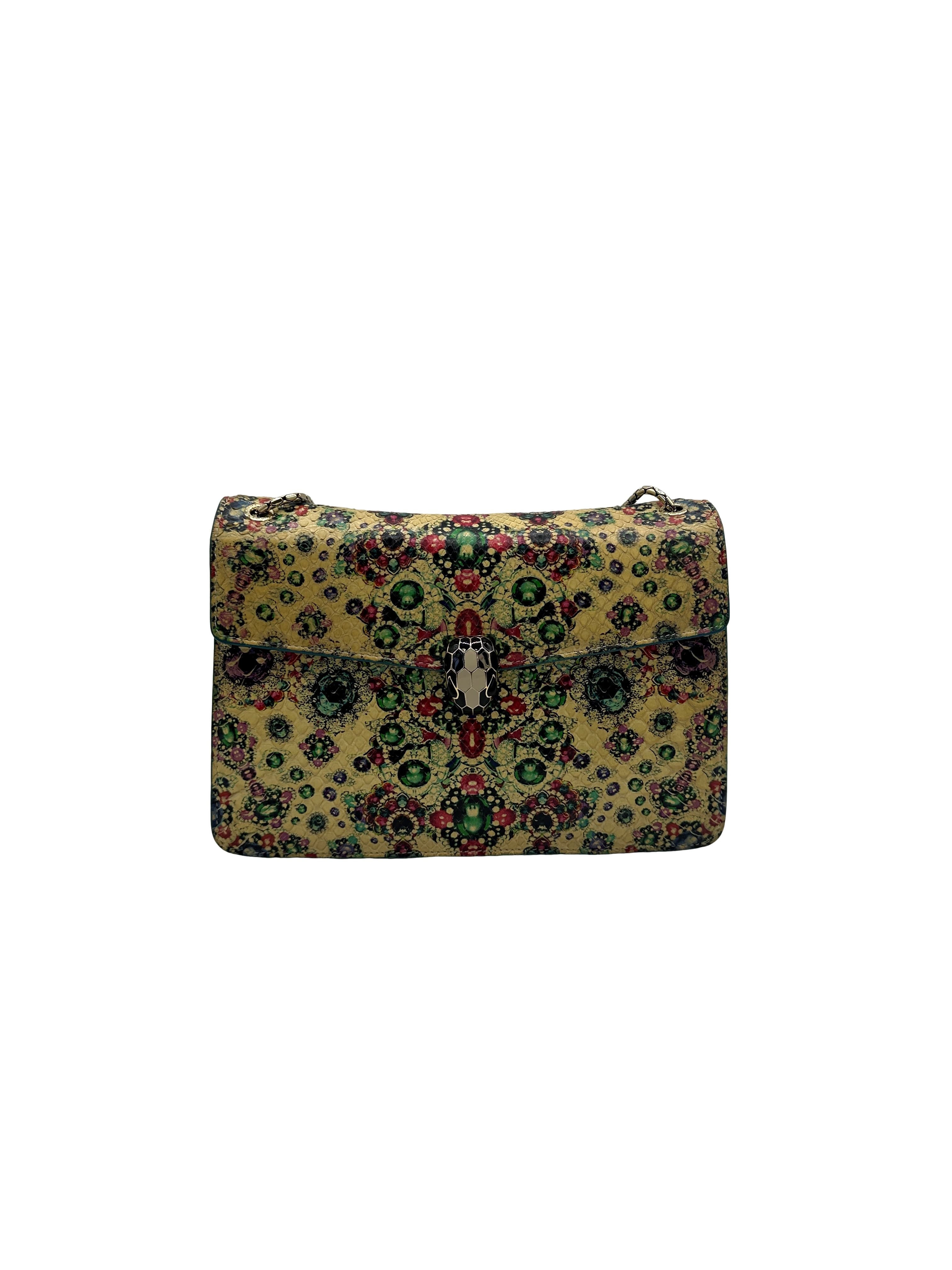 Bvlgari Serpenti Python Handbag Multicolour