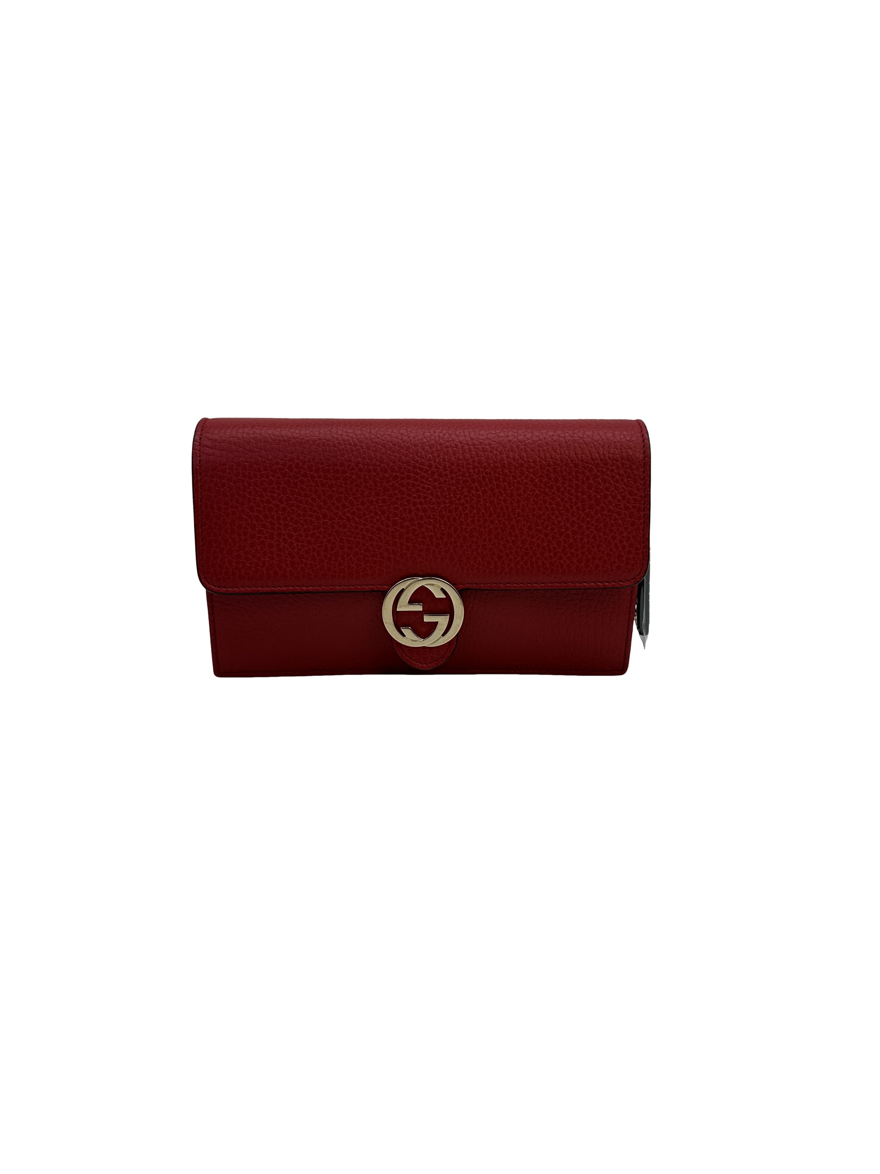 Gucci Grained Calfskin Interlocking