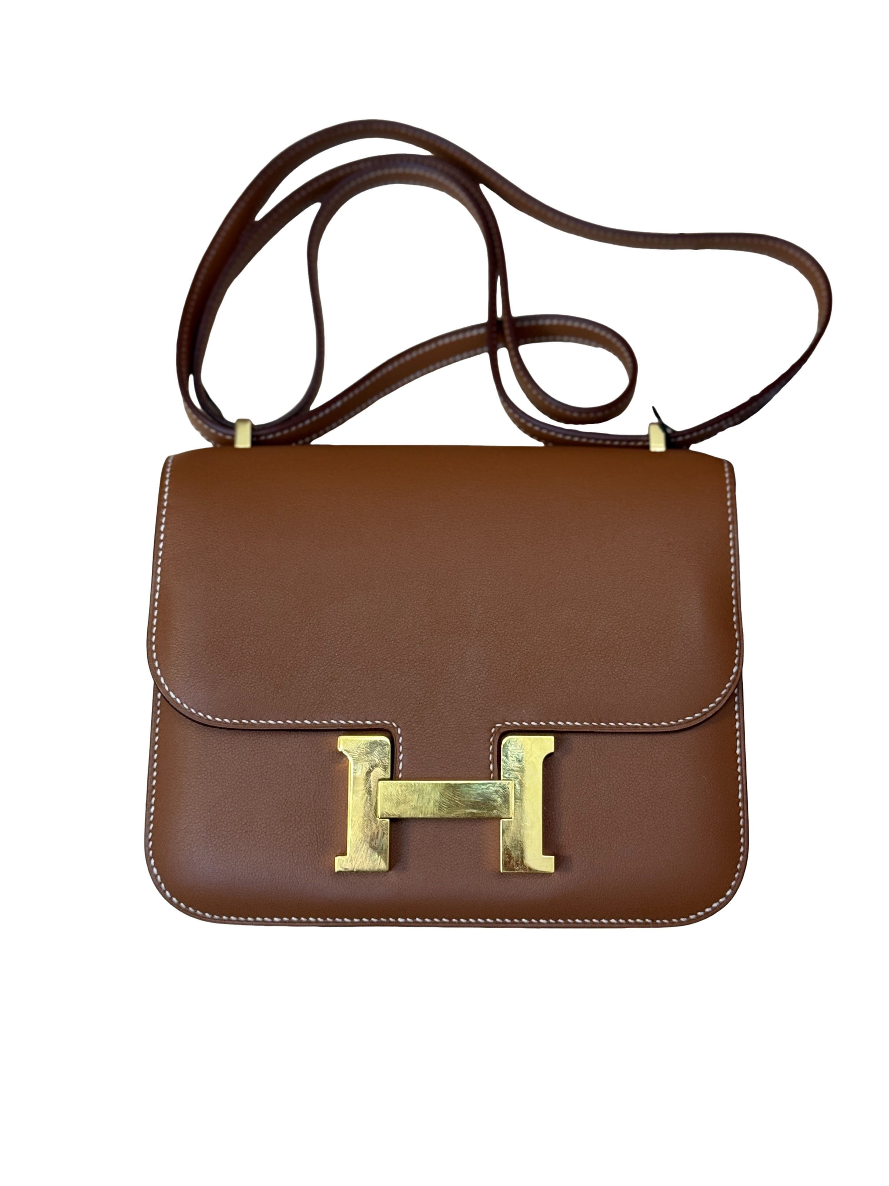 Hermes Constance 18 Gold Swift with Gold Hardware