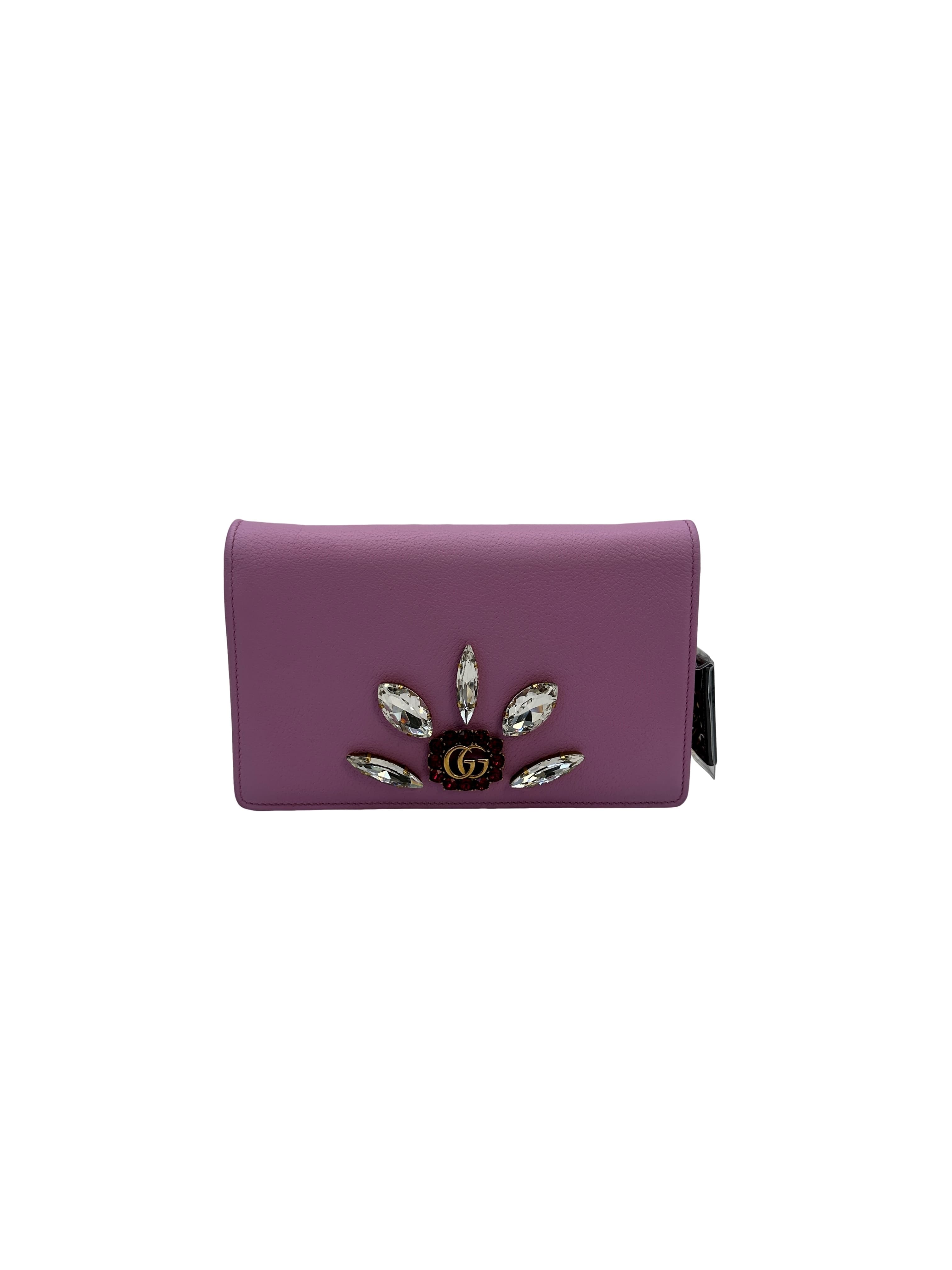 Gucci Marquise Crystals Mini GG Chain Wallet