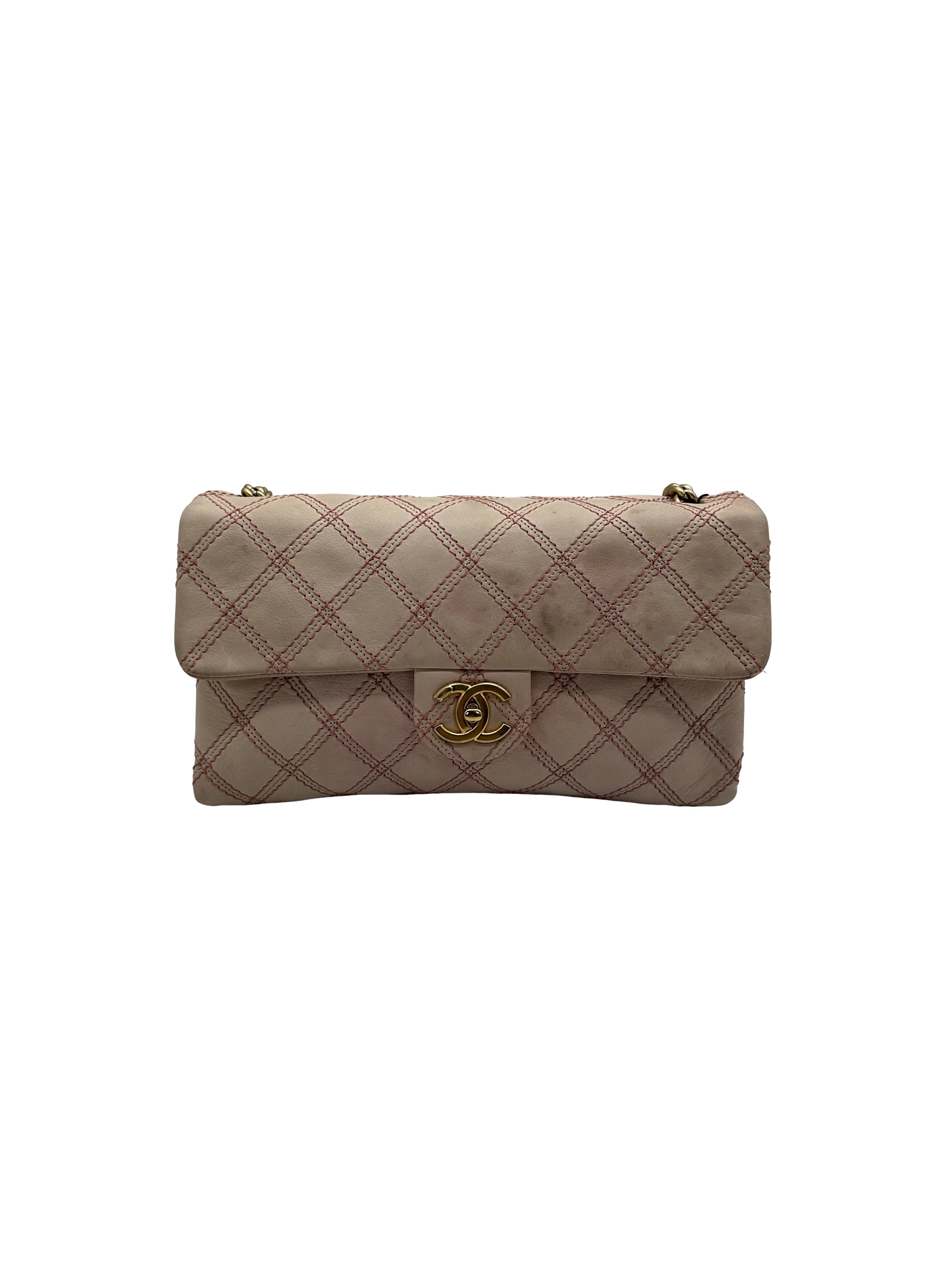 Chanel Caviar Wild Stitch Flap Bag - Neutrals Shoulder Bags