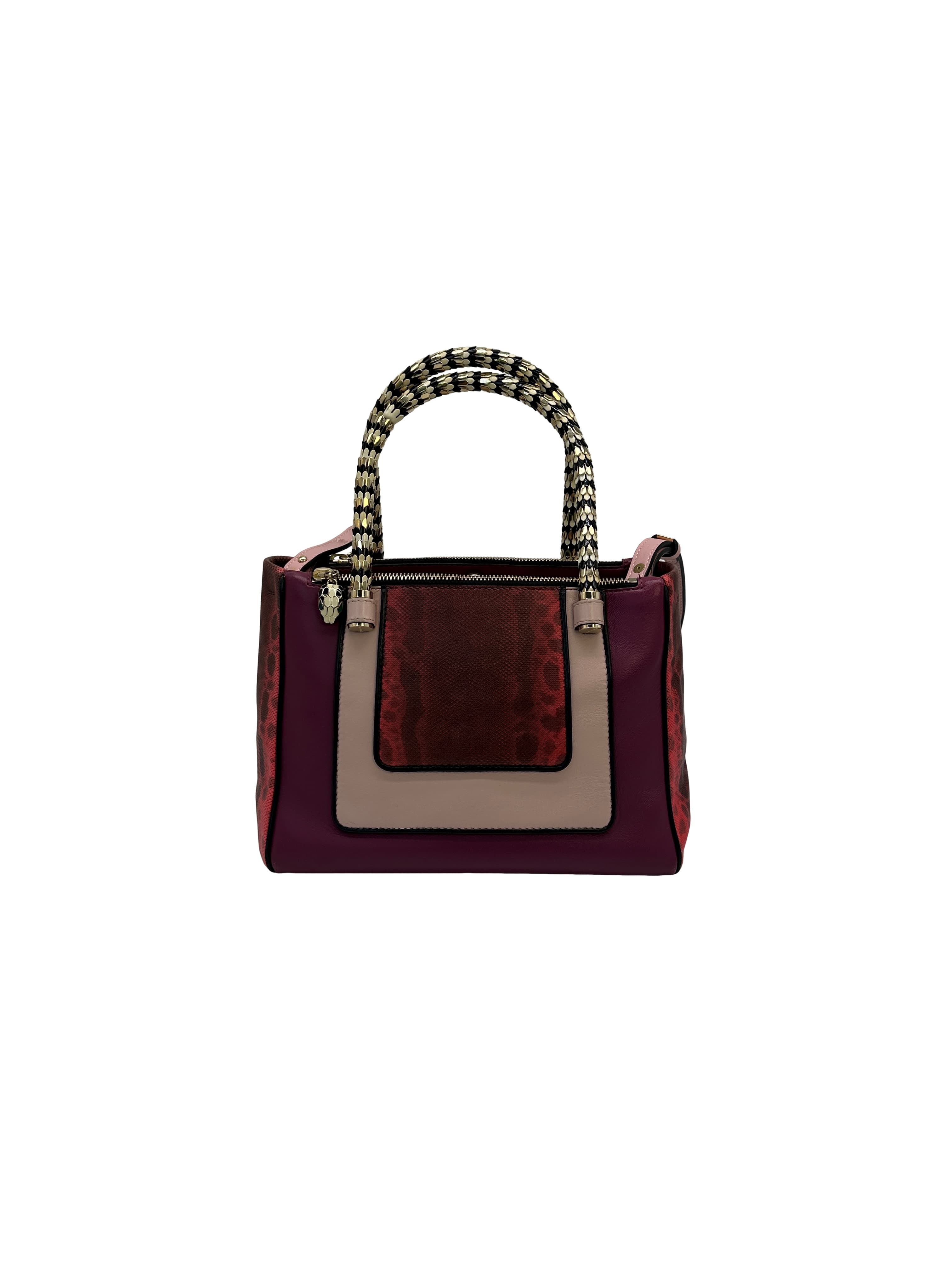 Bvlgari Leather Serpenti Scaglie - Purple Handle Bags