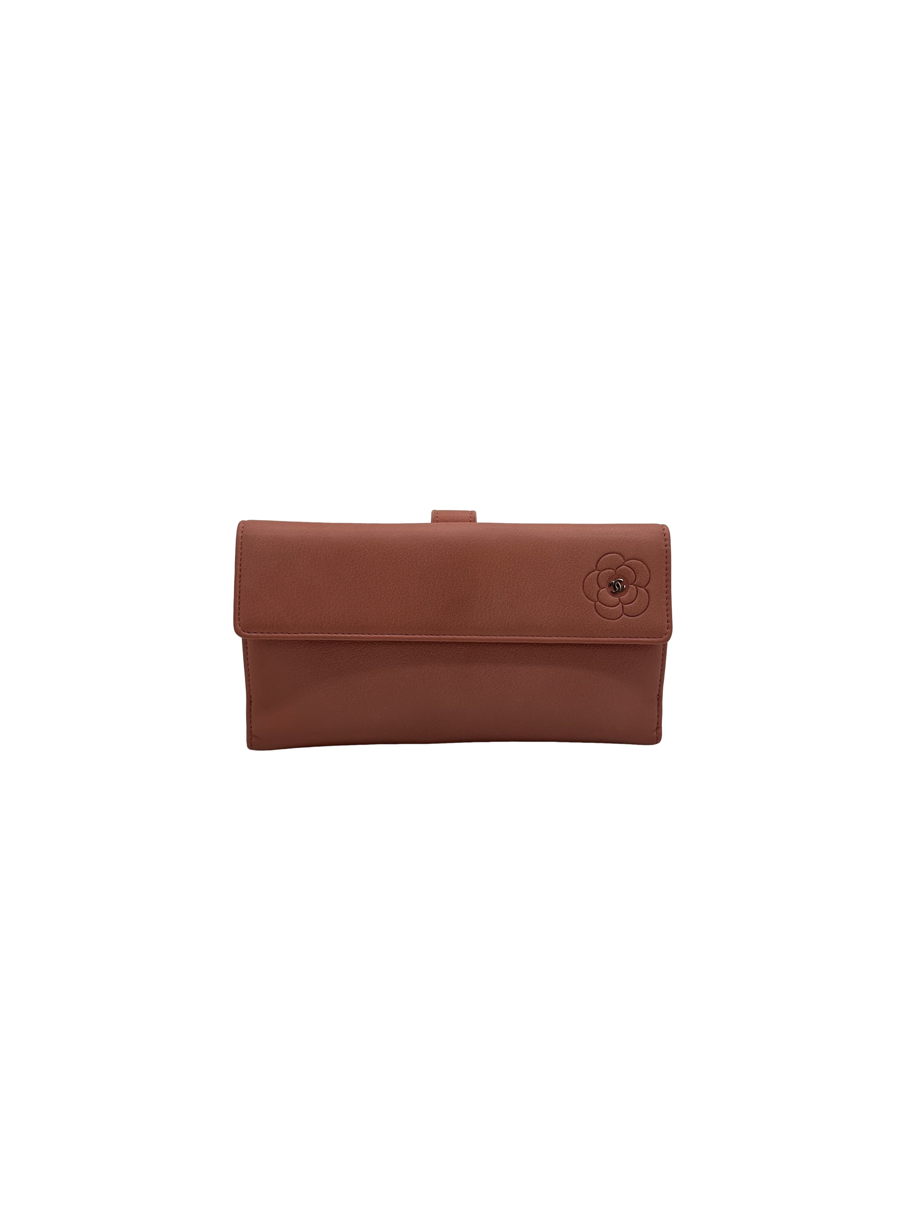 Chanel Vibrant Orange Leather Clutch
