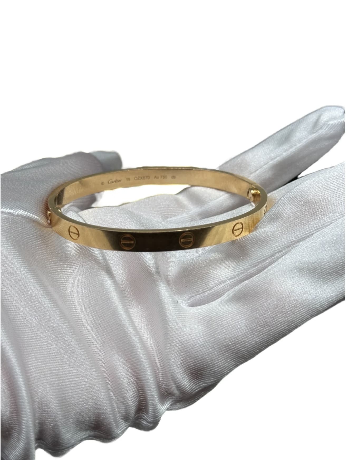Cartier 18K Yellow Gold LOVE Bracelet size 19