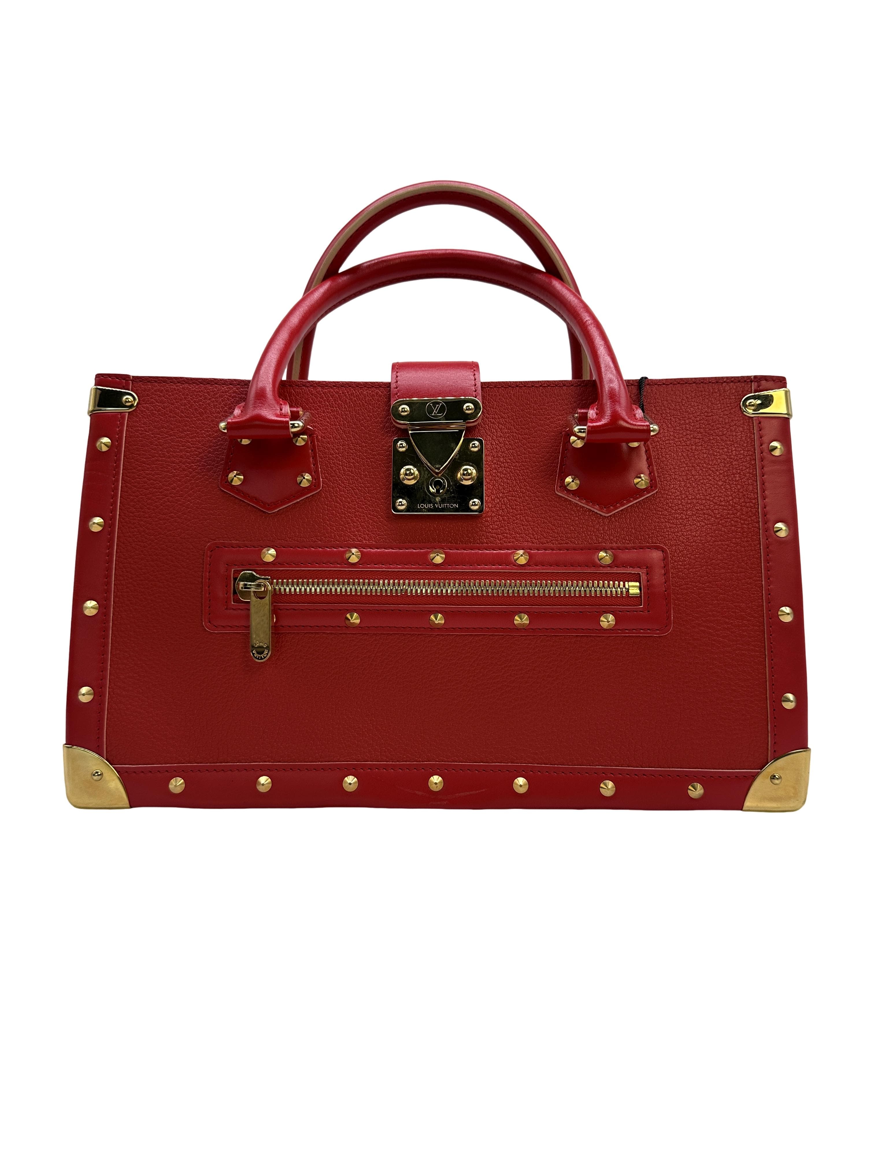 Louis Vuitton Suhali L'Aimable PM Handbag in Red Goatskin Leather