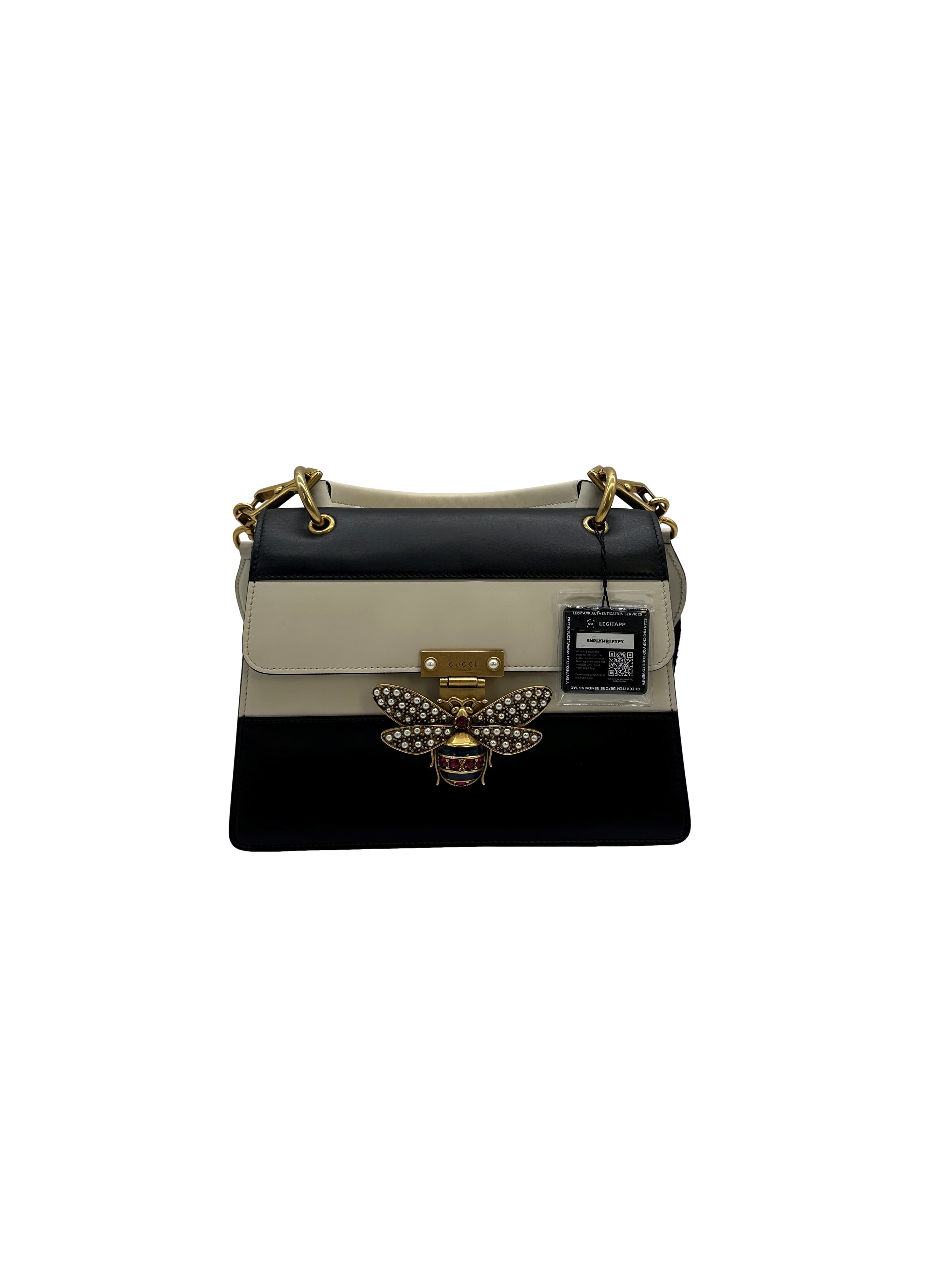 Gucci Calfskin Sylvie Web Small Queen Margaret Top Handle
