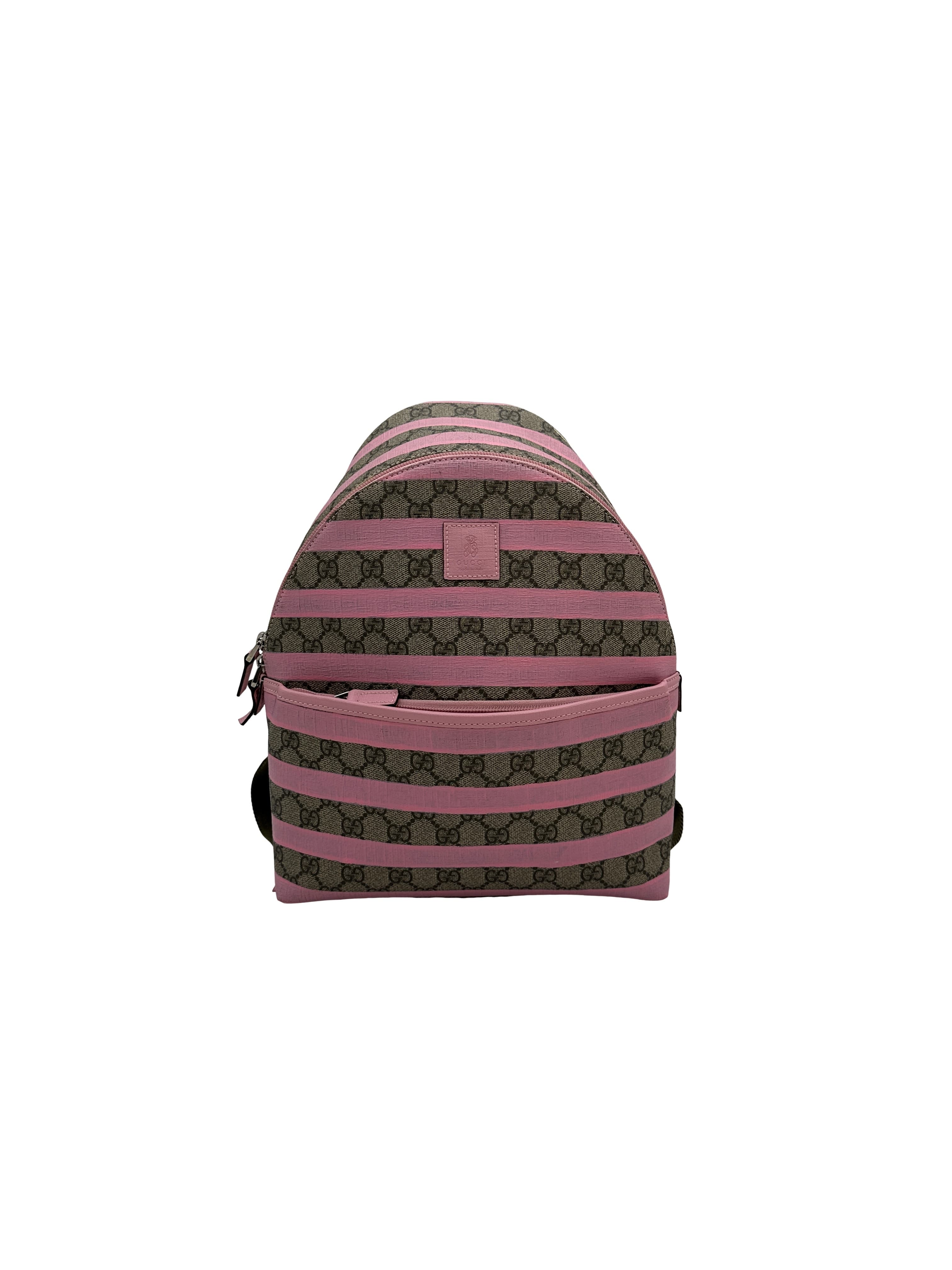 Gucci Striped Kids GG Supreme Canvas Backpack