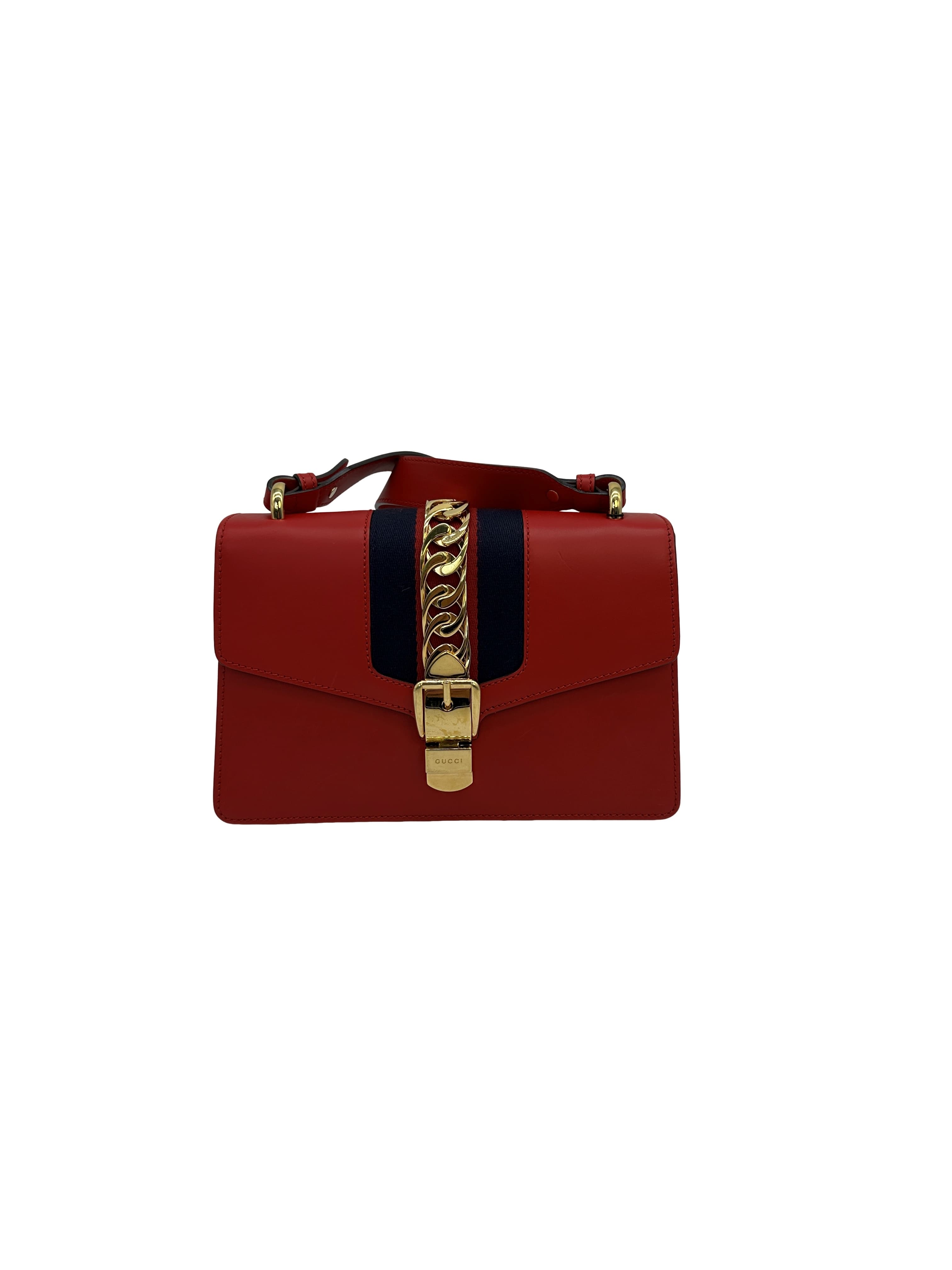 Gucci Calfskin Small Sylvie Shoulder Bag