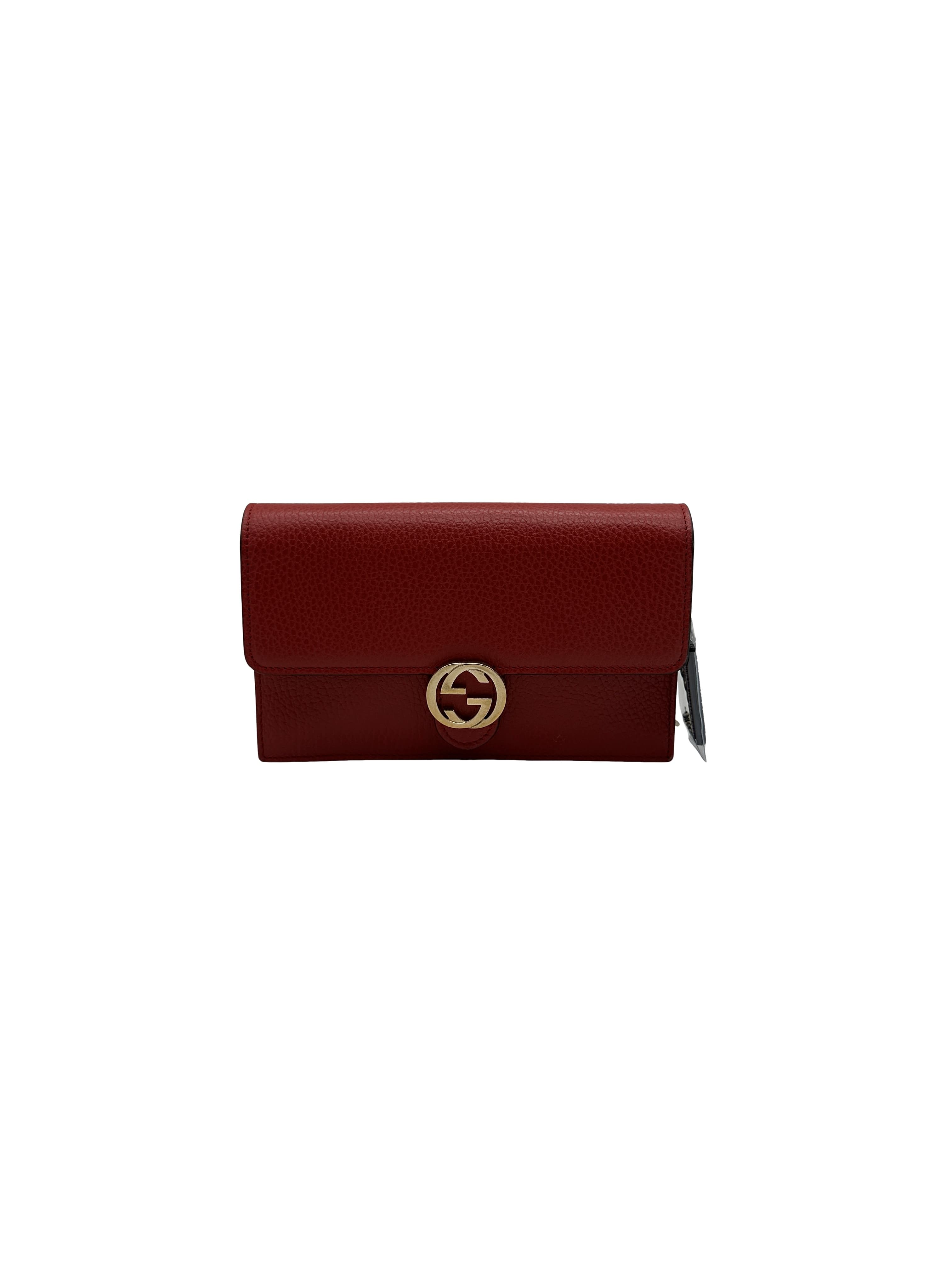 Gucci Interlocking G Dollar - Red Crossbody Bags