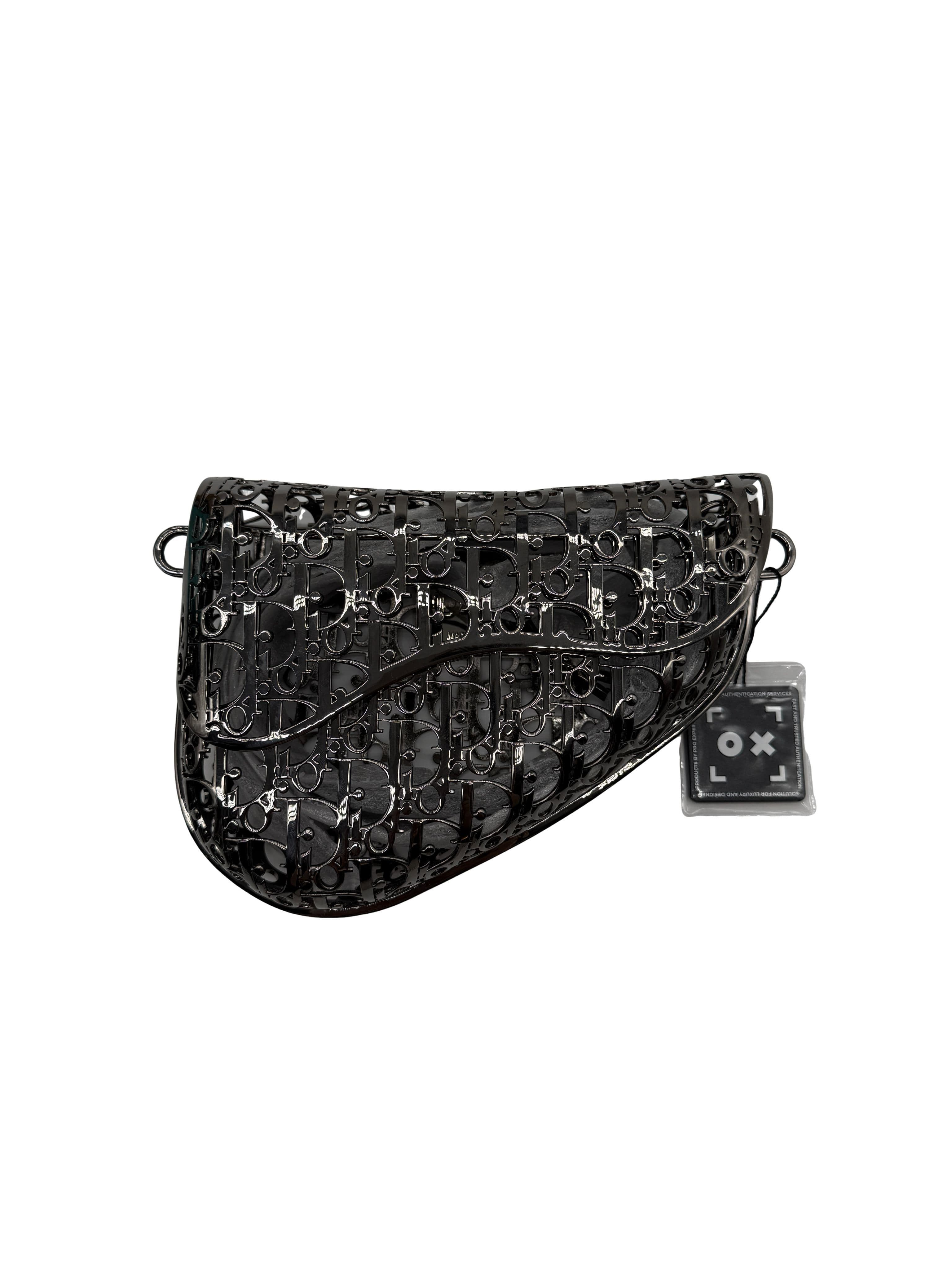 Christian Dior Metal Saddle Bag with Strap