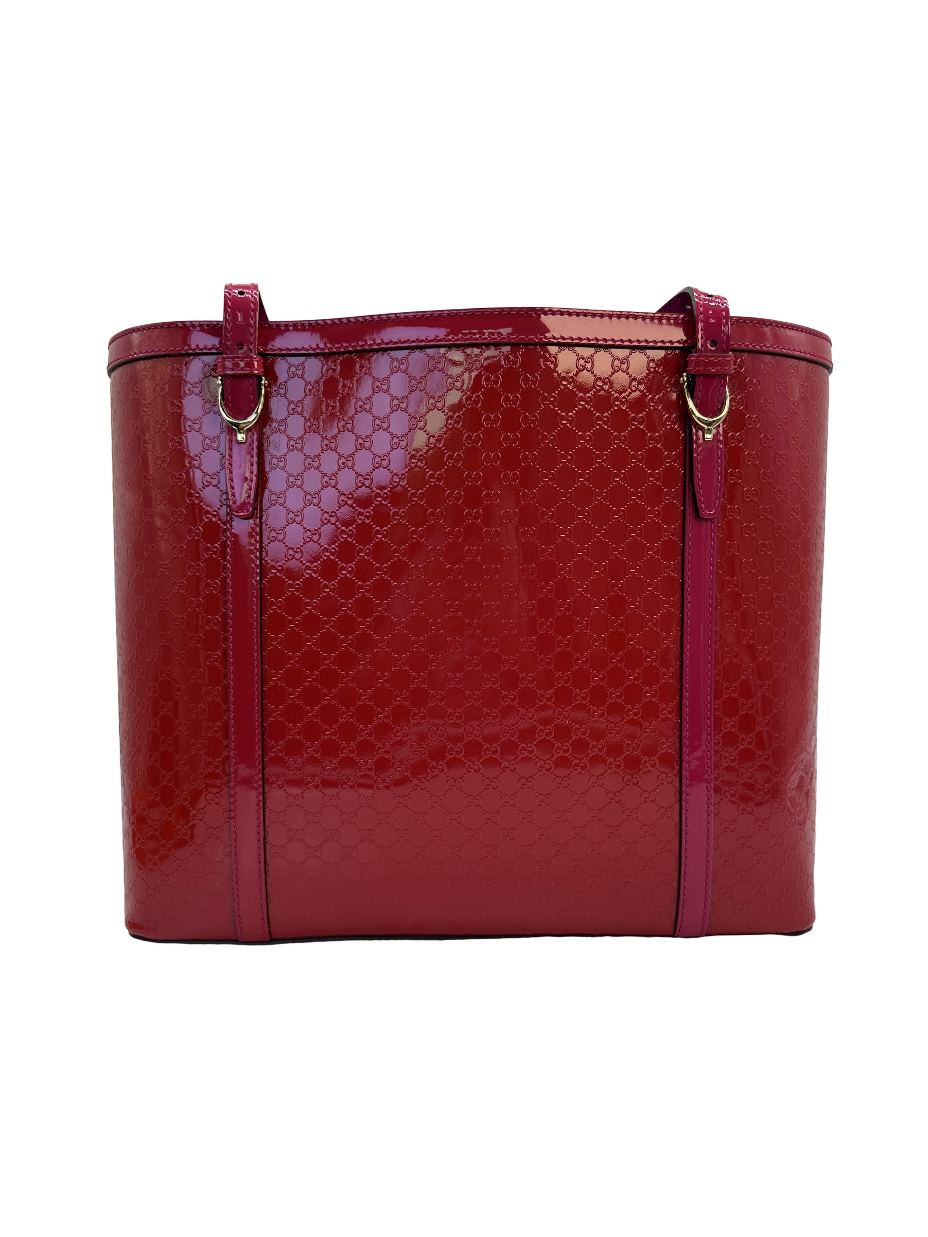 Gucci Microguccissima Patent Leather Tote Bag
