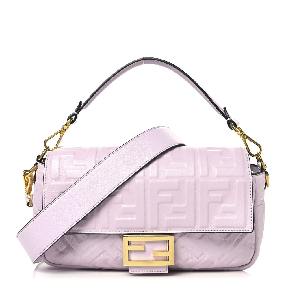 Nappa FF 1974 Embossed Baguette Anemone