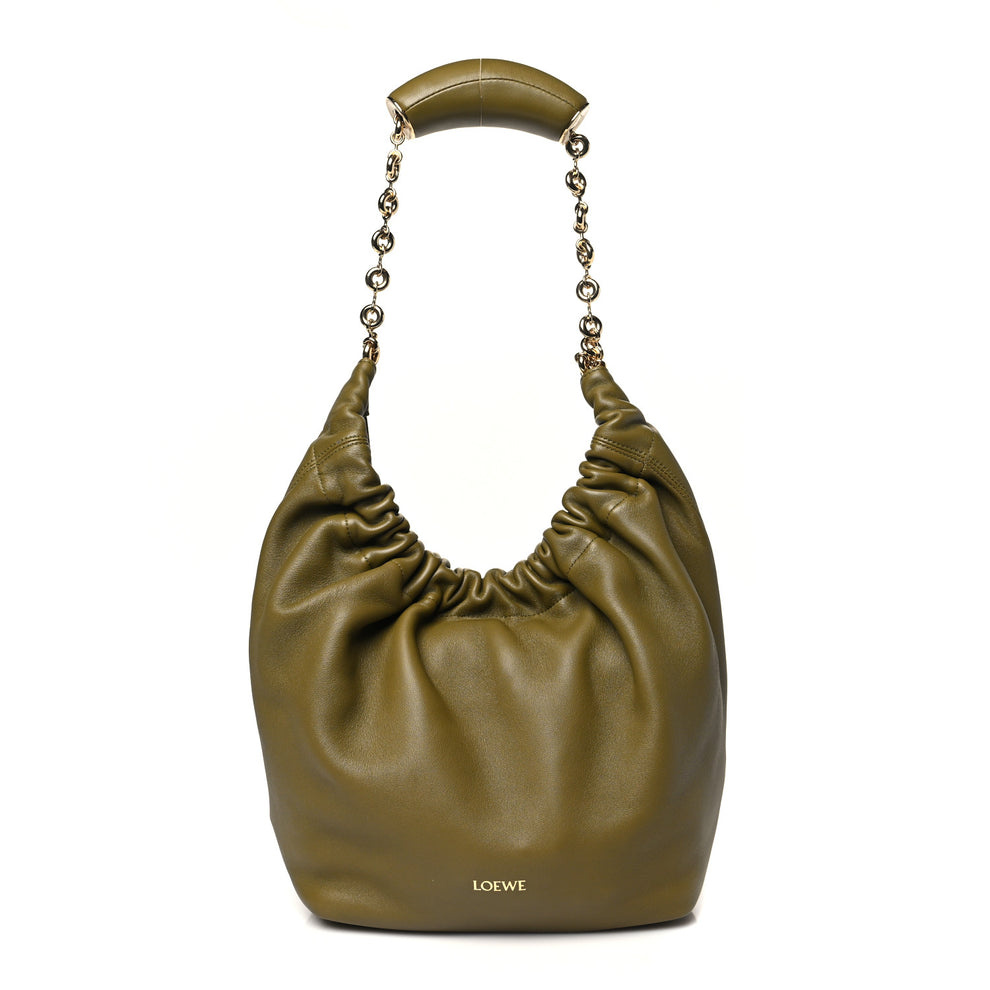 Mellow Nappa Small Squeeze Bag Olive