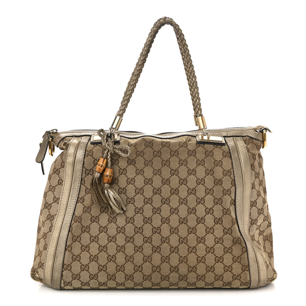 Monogram Medium Bella Tote Gold