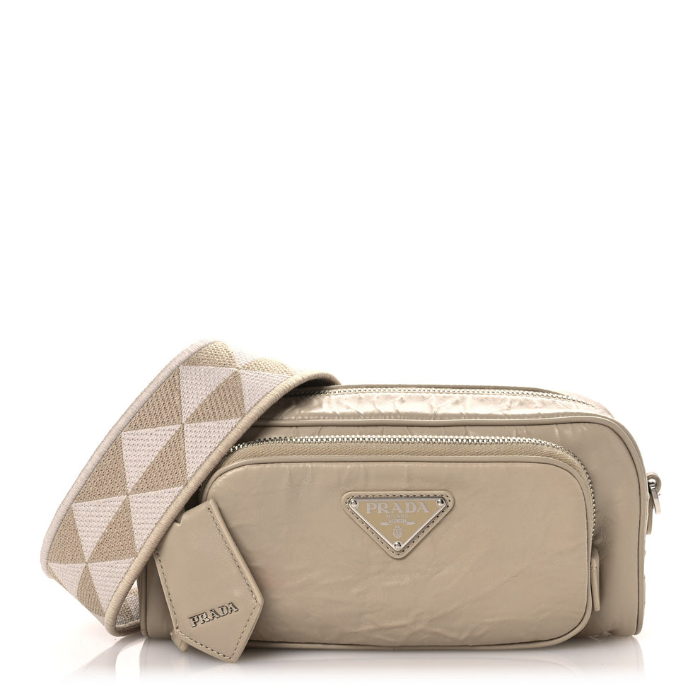 Nappa Antique Multi-Pocket Shoulder Bag Deserto