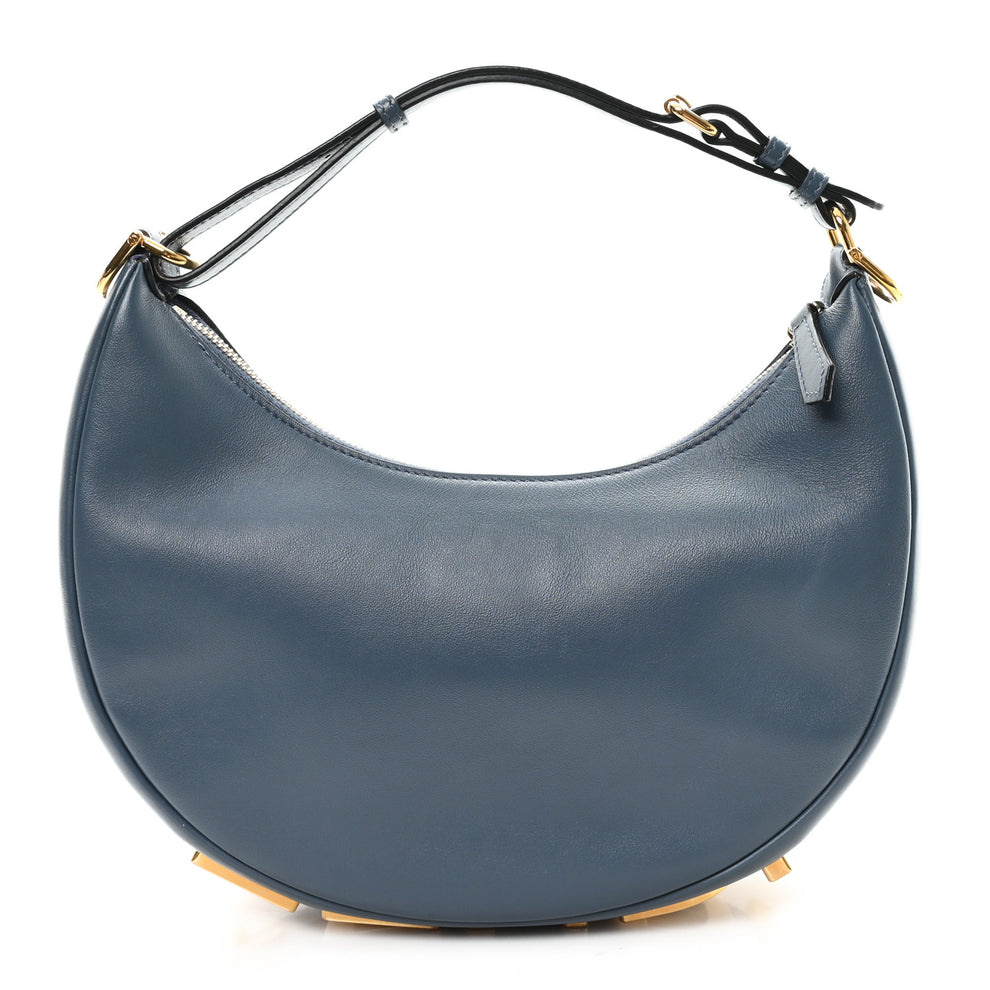 Vitello Grace Matte Small Fendigraphy Hobo Bag Mirto