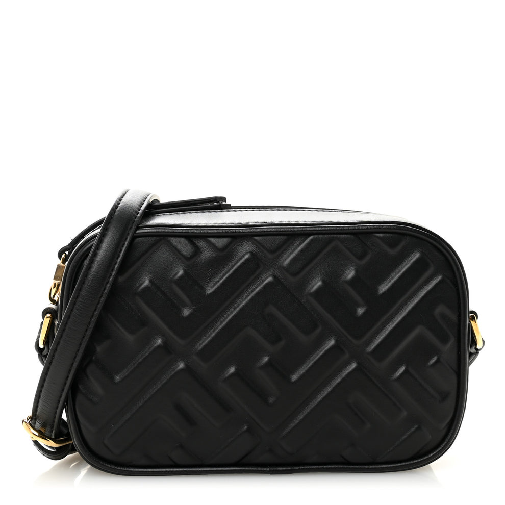 Vitello Epoque FF Embossed Camera Case Black