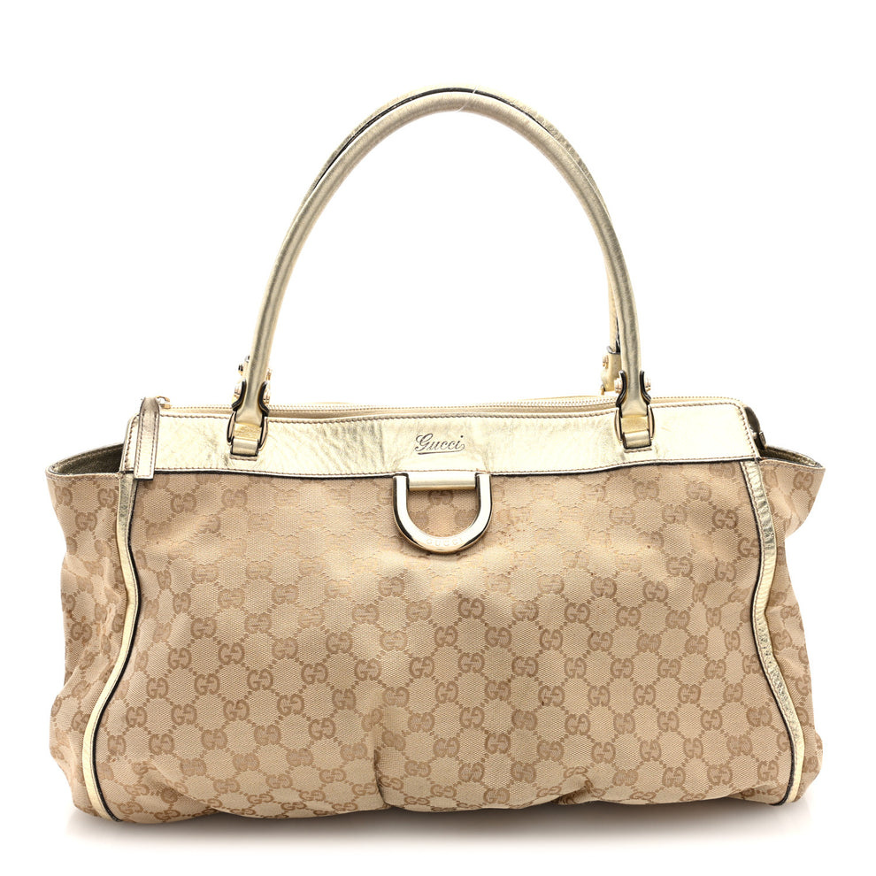 Monogram D Gold Tote Metallic Gold