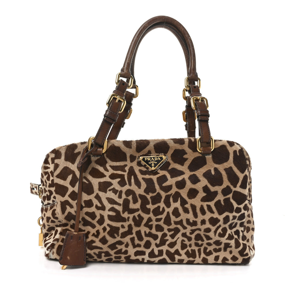 Cavallino Giraffe Print Tote Sabbia Moro
