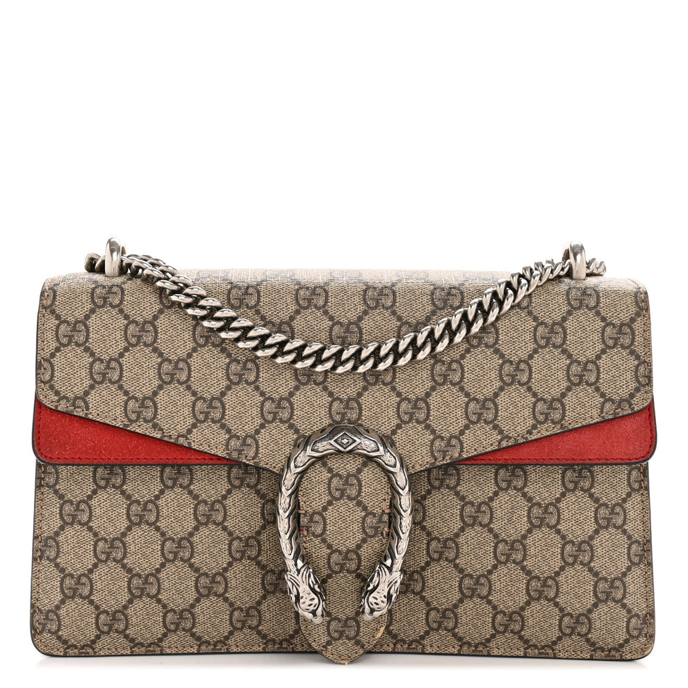 GG Supreme Monogram Small Dionysus Shoulder Bag Red