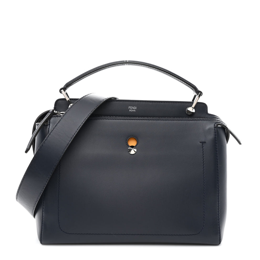 Vitello Baltico Dolce DotCom Satchel Navy Yellow