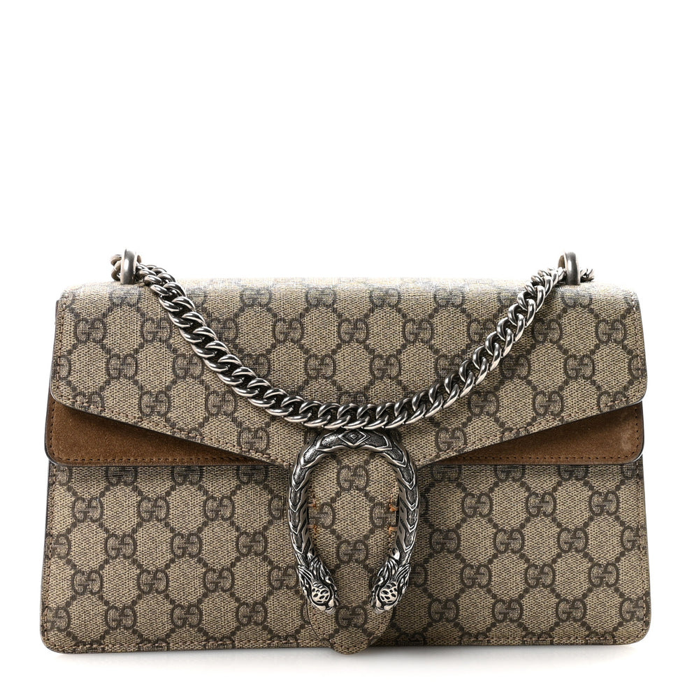 GG Supreme Monogram Small Dionysus Shoulder Bag Taupe