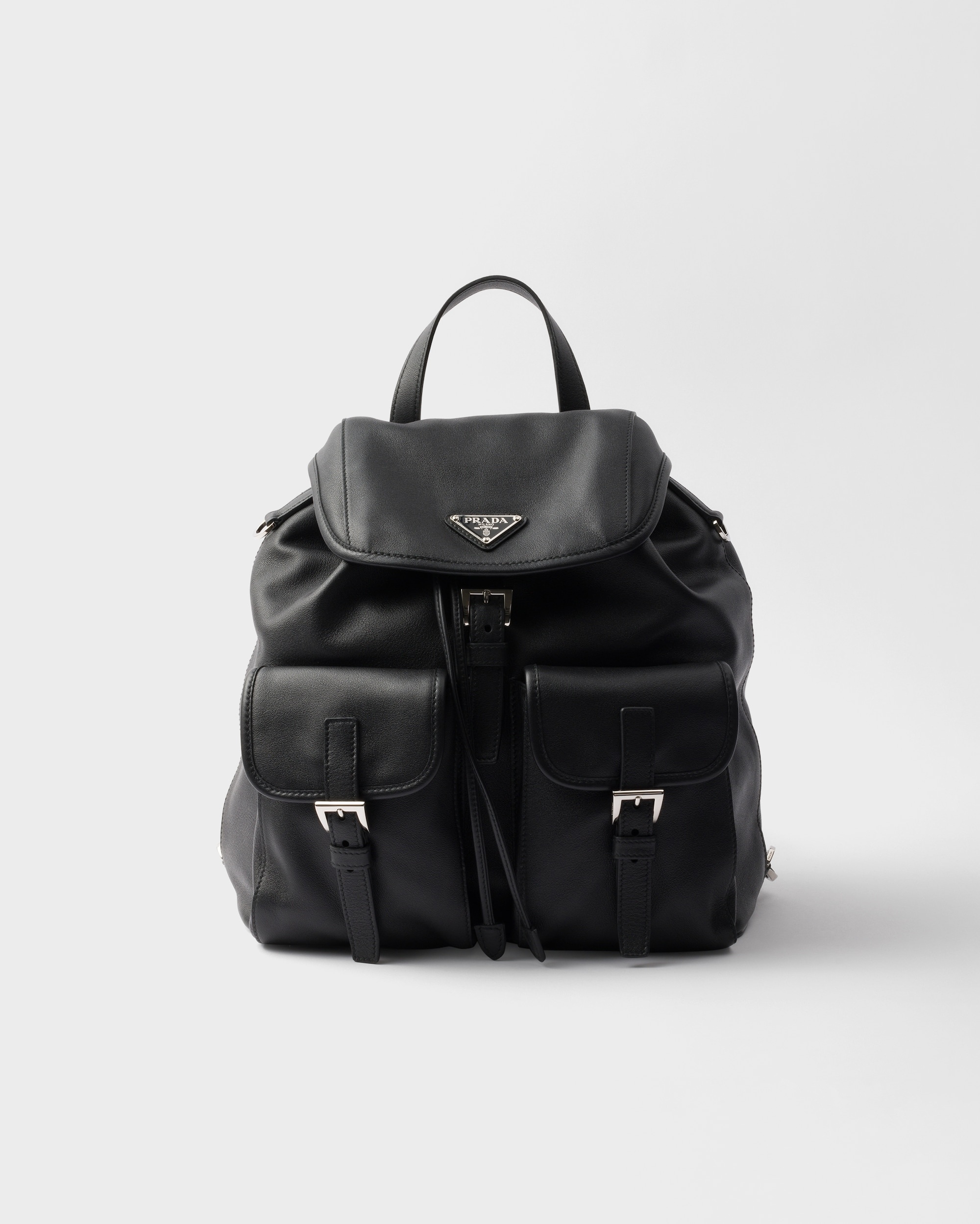 Medium leather backpack