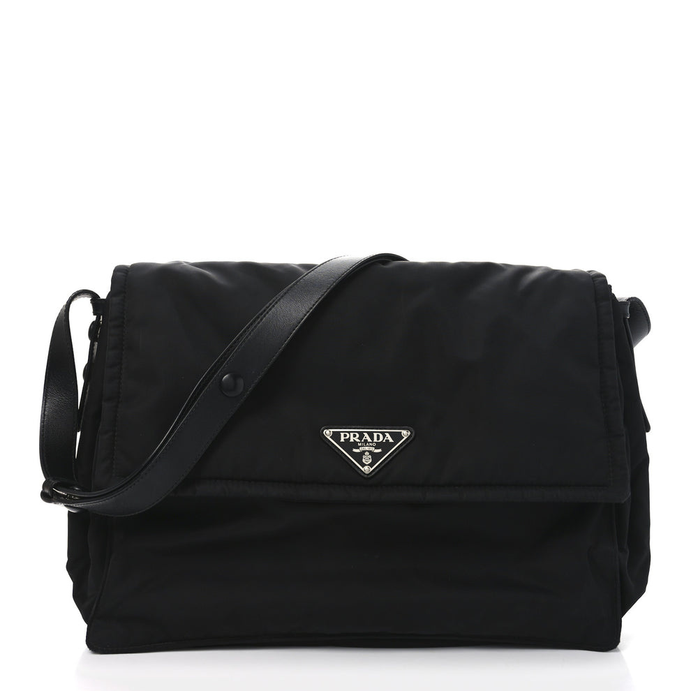 Re-Nylon Padded Large Traveller Black