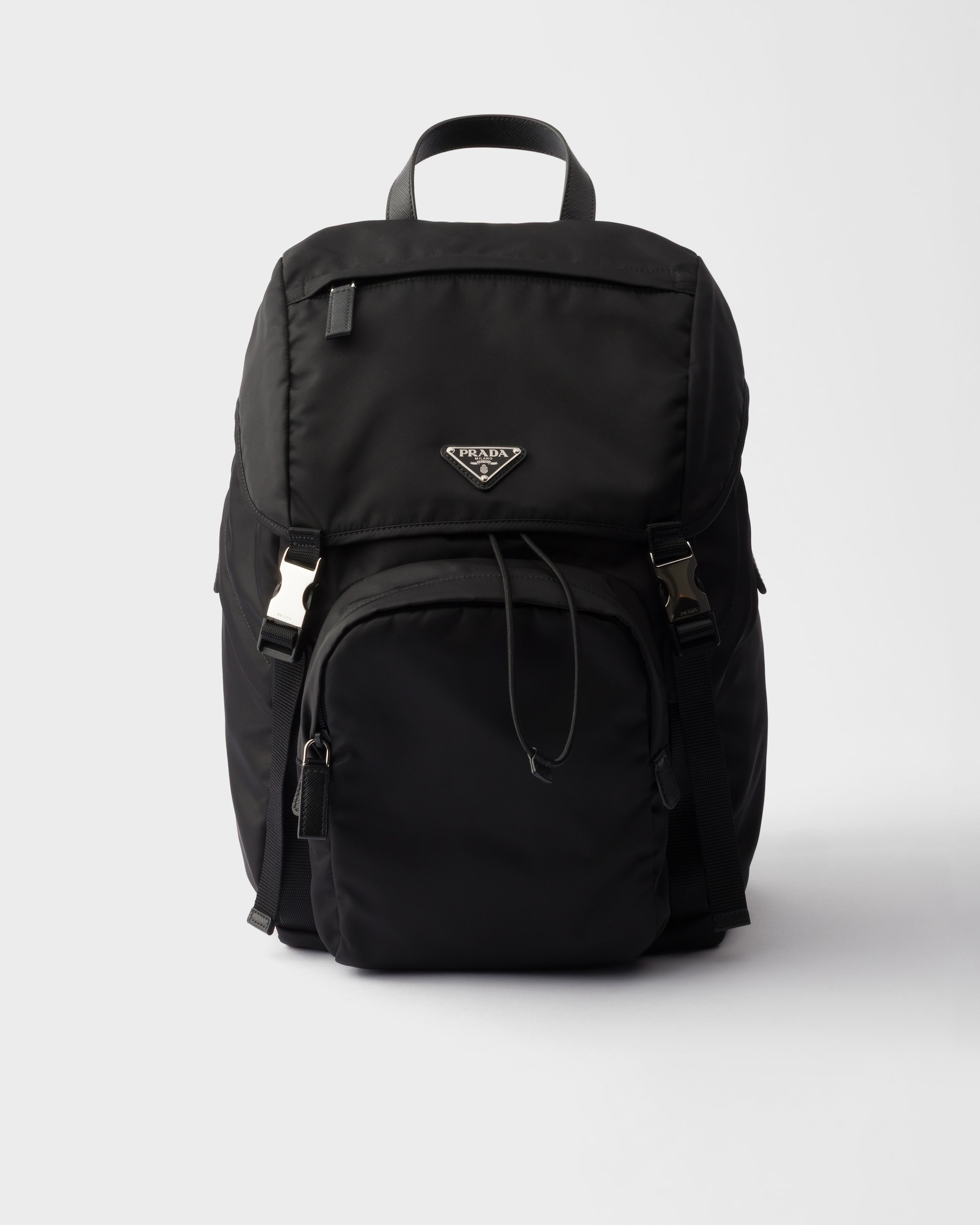 Re-Nylon and Saffiano leather backpack