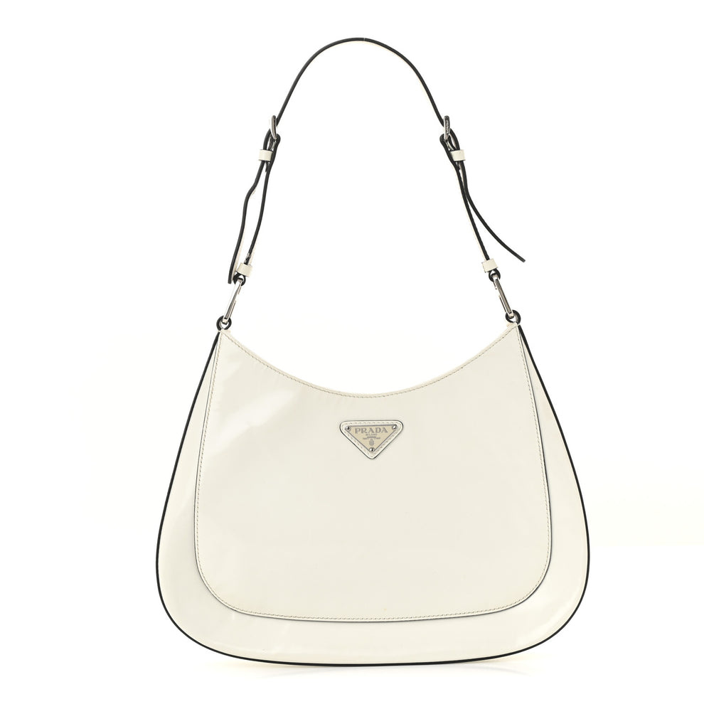 Spazzolato Cleo Adjustable Strap Shoulder Bag White
