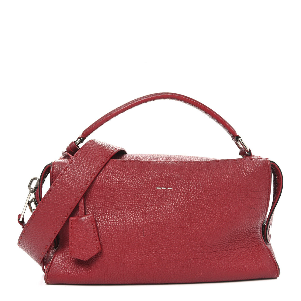 Cuoio Romano Selleria Lei Boston Tote Rosso