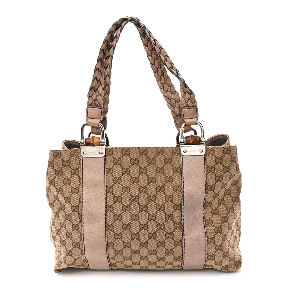 Monogram Medium Bamboo Bar Tote Blue