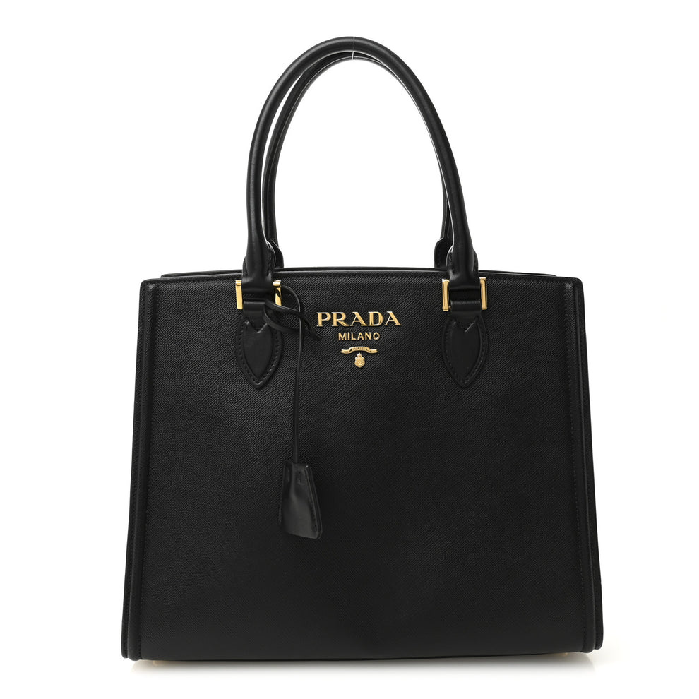 Saffiano Soft Calfskin Tote Black