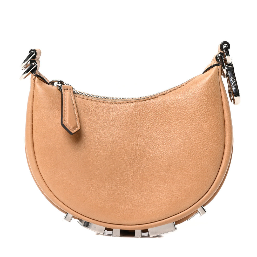 Vitello Grace Nano Fendigraphy Hobo Charm Miele Scuro