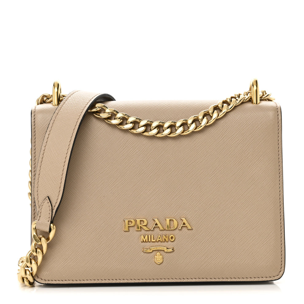 Saffiano Chain Shoulder Bag Cammeo
