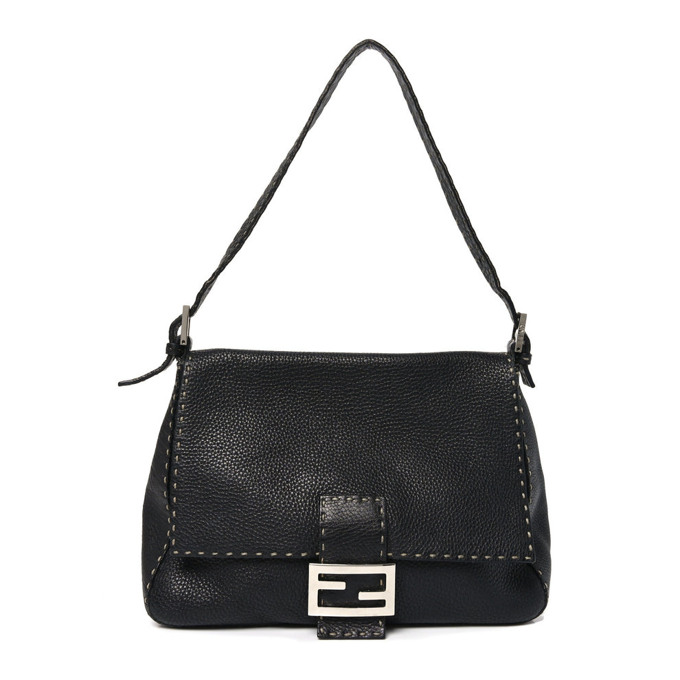 Calfskin Romano Selleria Forever Mama Baguette Black