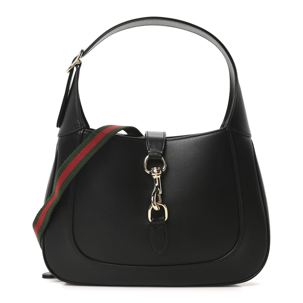 Calfskin Small Jackie Shoulder Bag Black