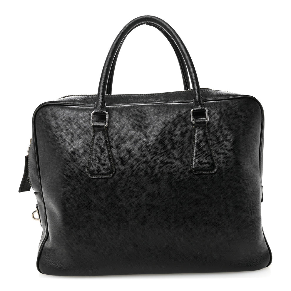 Saffiano Travel Briefcase Black