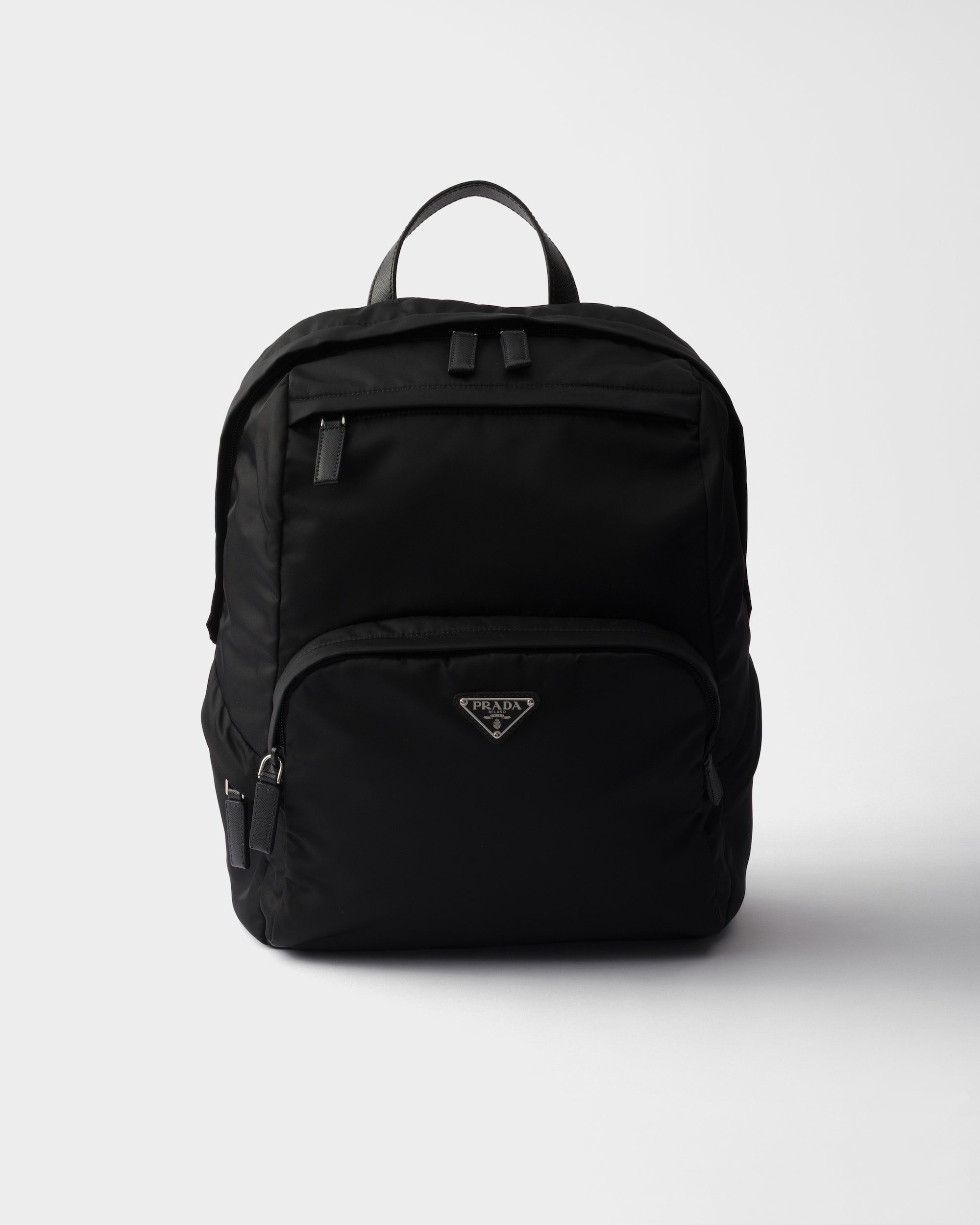 Re-Nylon and Saffiano leather backpack