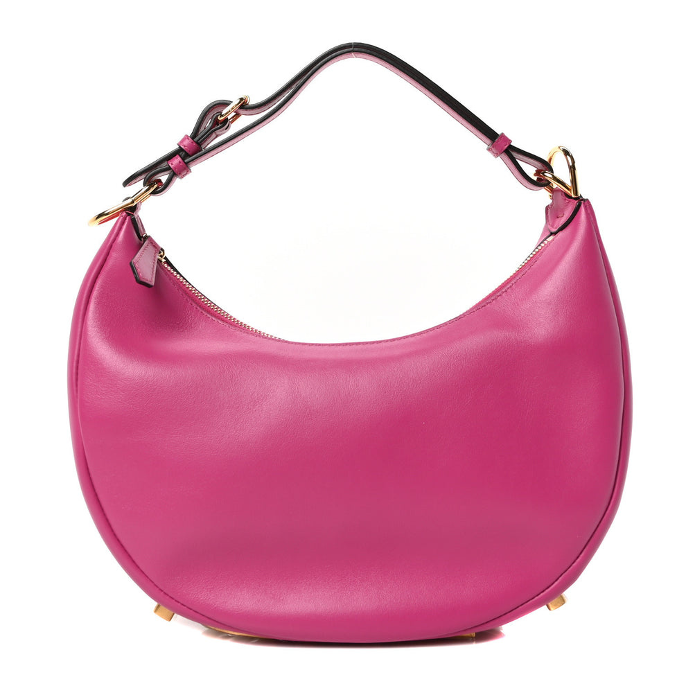 Vitello Grace Matte Small Fendigraphy Hobo Bag Ciclamino Pilar
