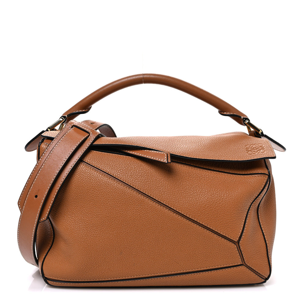 Calfskin Medium Puzzle Bag Tan