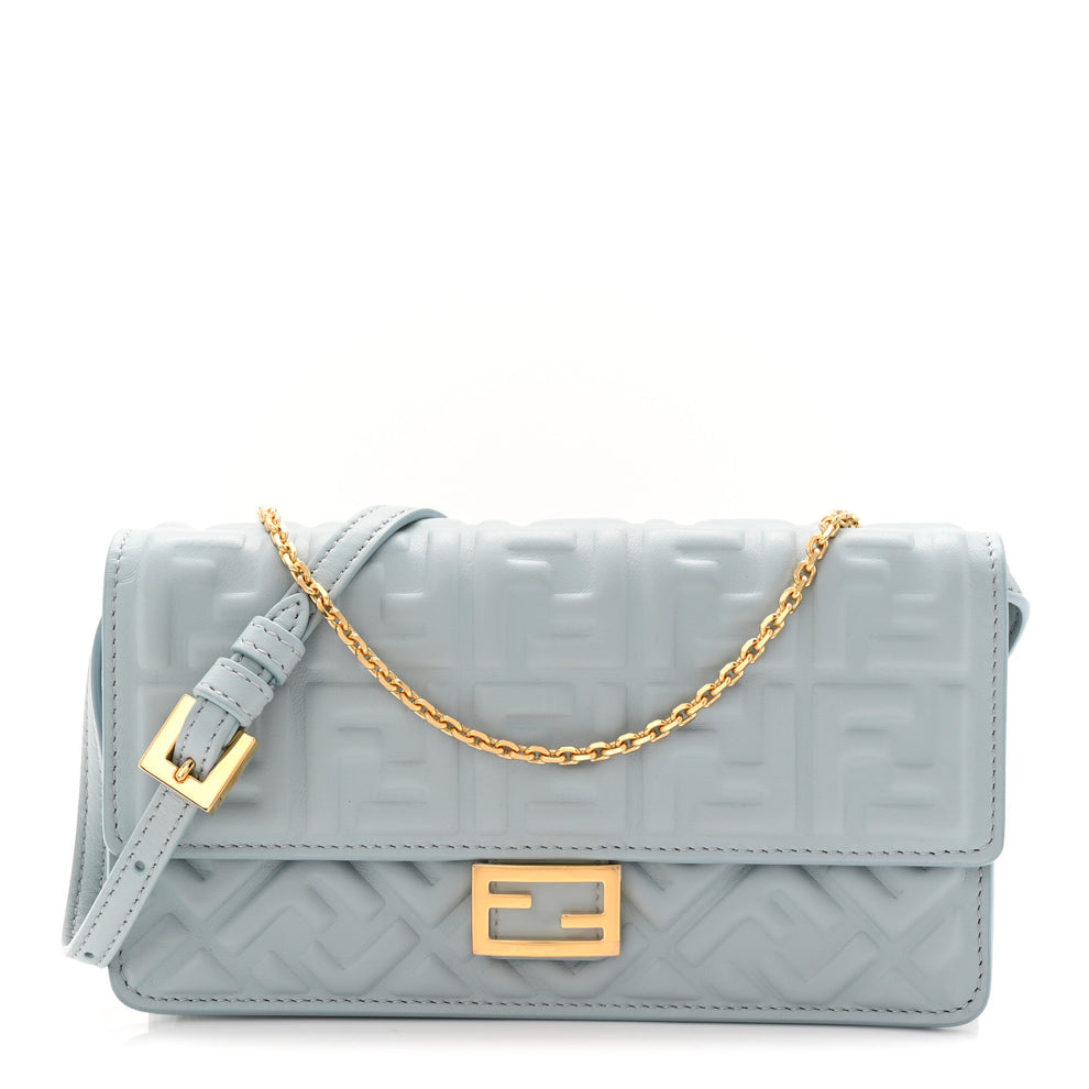 Nappa Matisse FF Embossed Wallet On Chain Baguette Anice