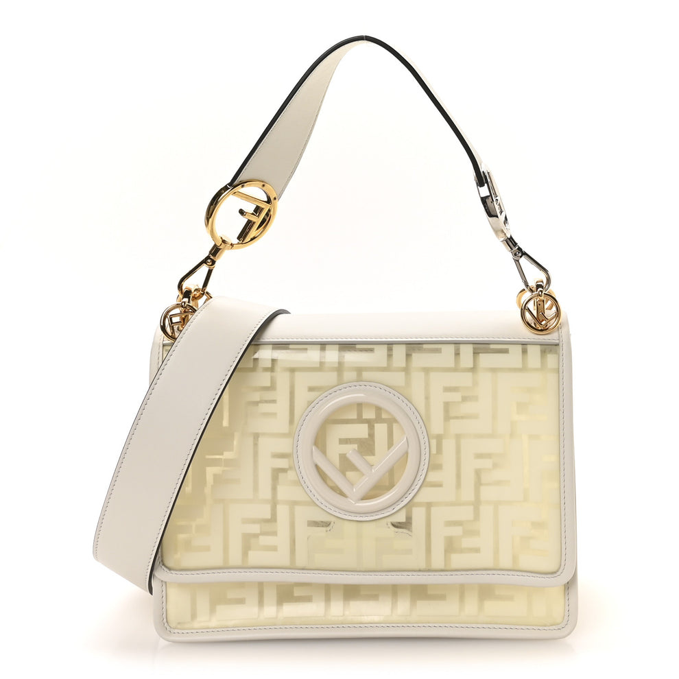 TPU FF Vitello Century F is Fendi Kan I Shoulder Bag White